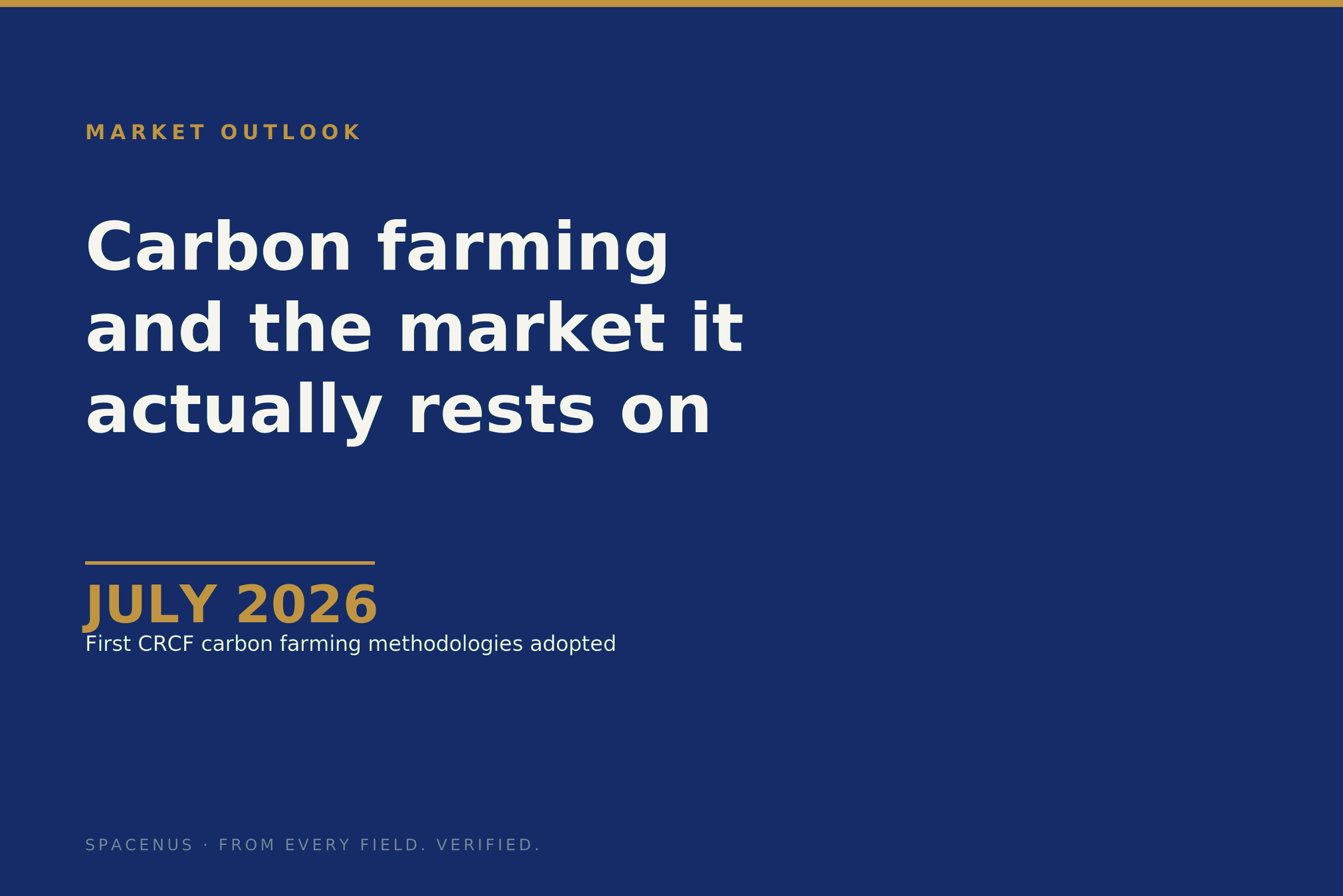 How big is the carbon farming market? Which numbers are real
