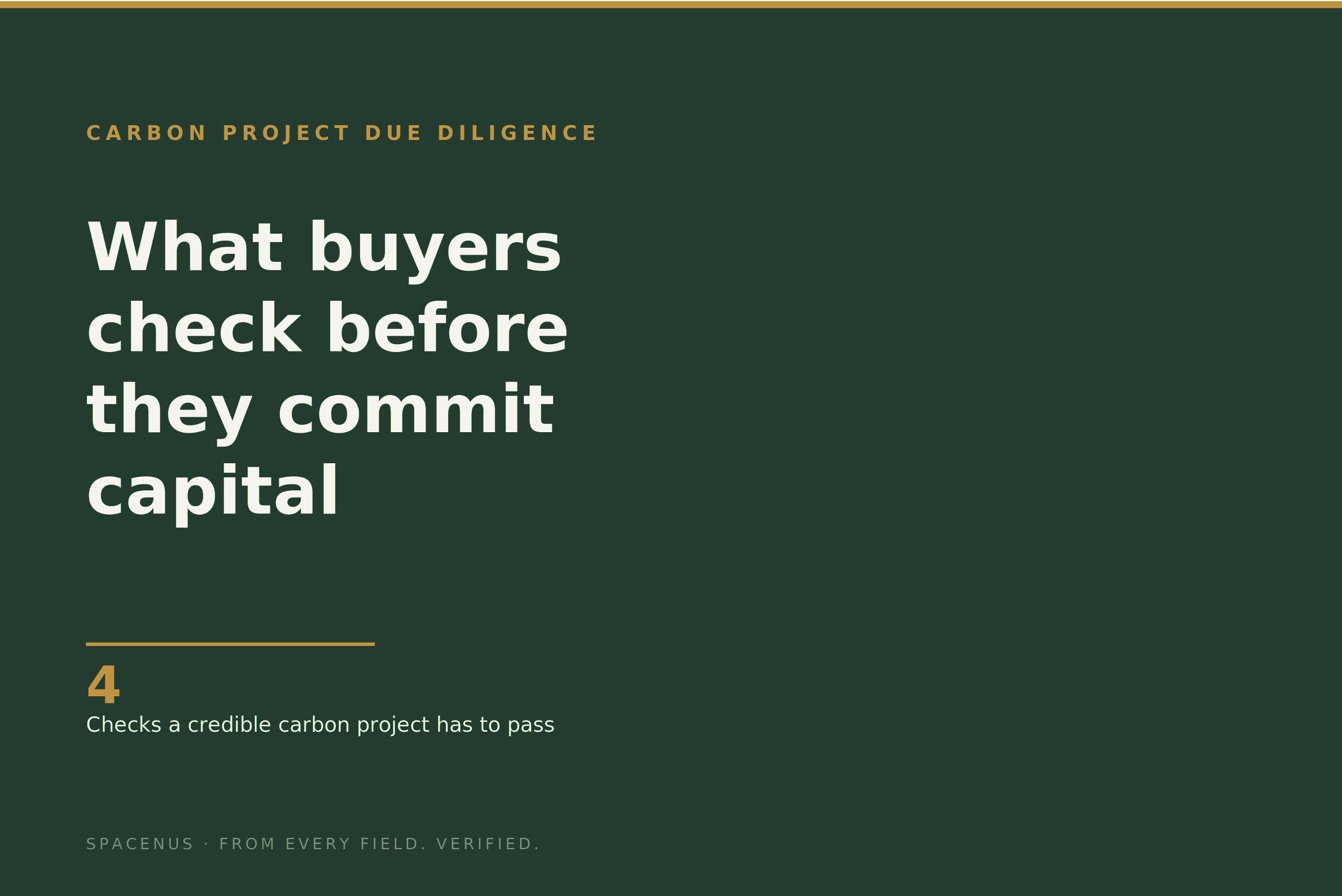 Four checks before you invest in a soil carbon project