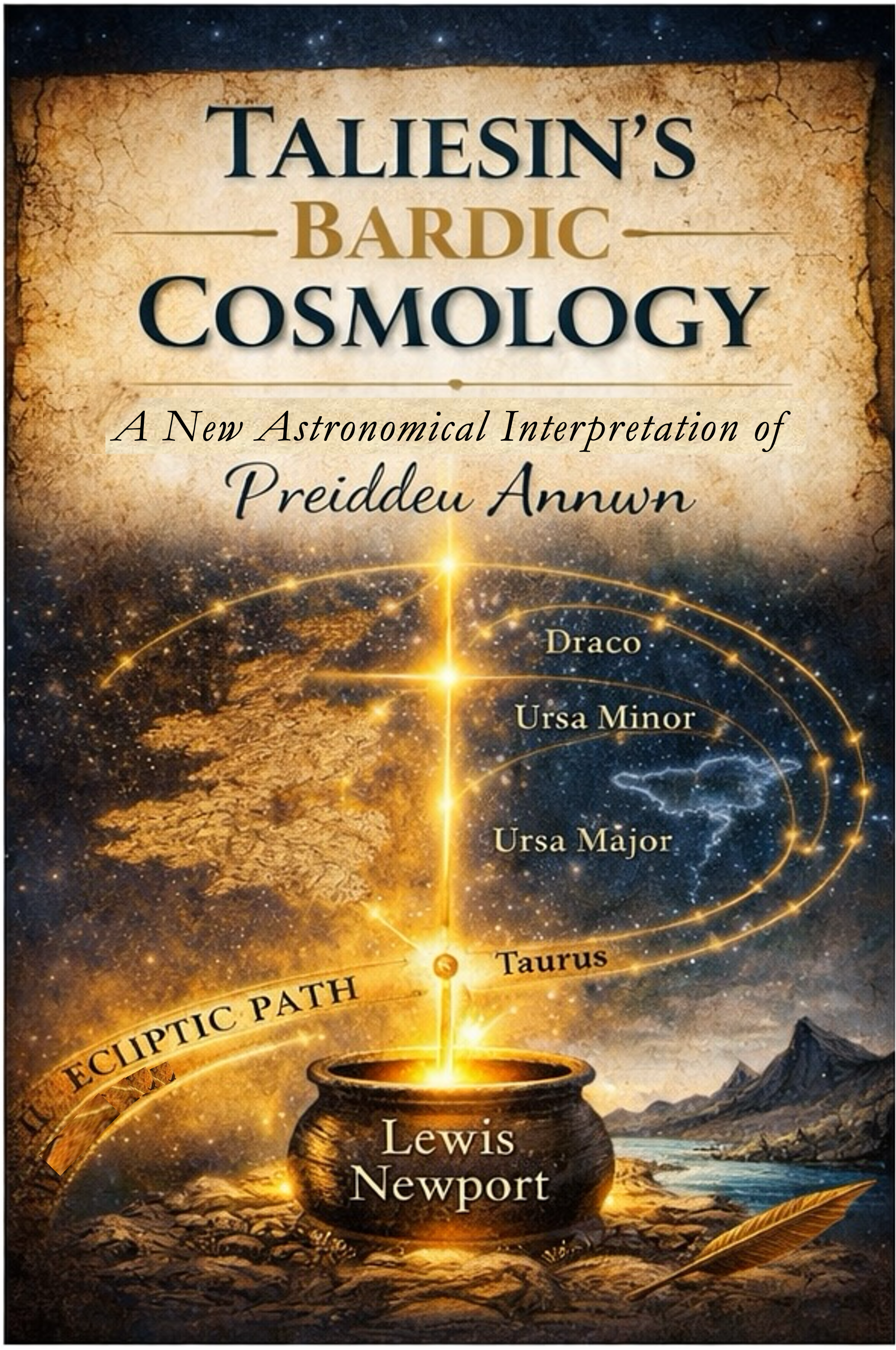 Taliesin's Bardic Cosmology cover by Lewis Newport