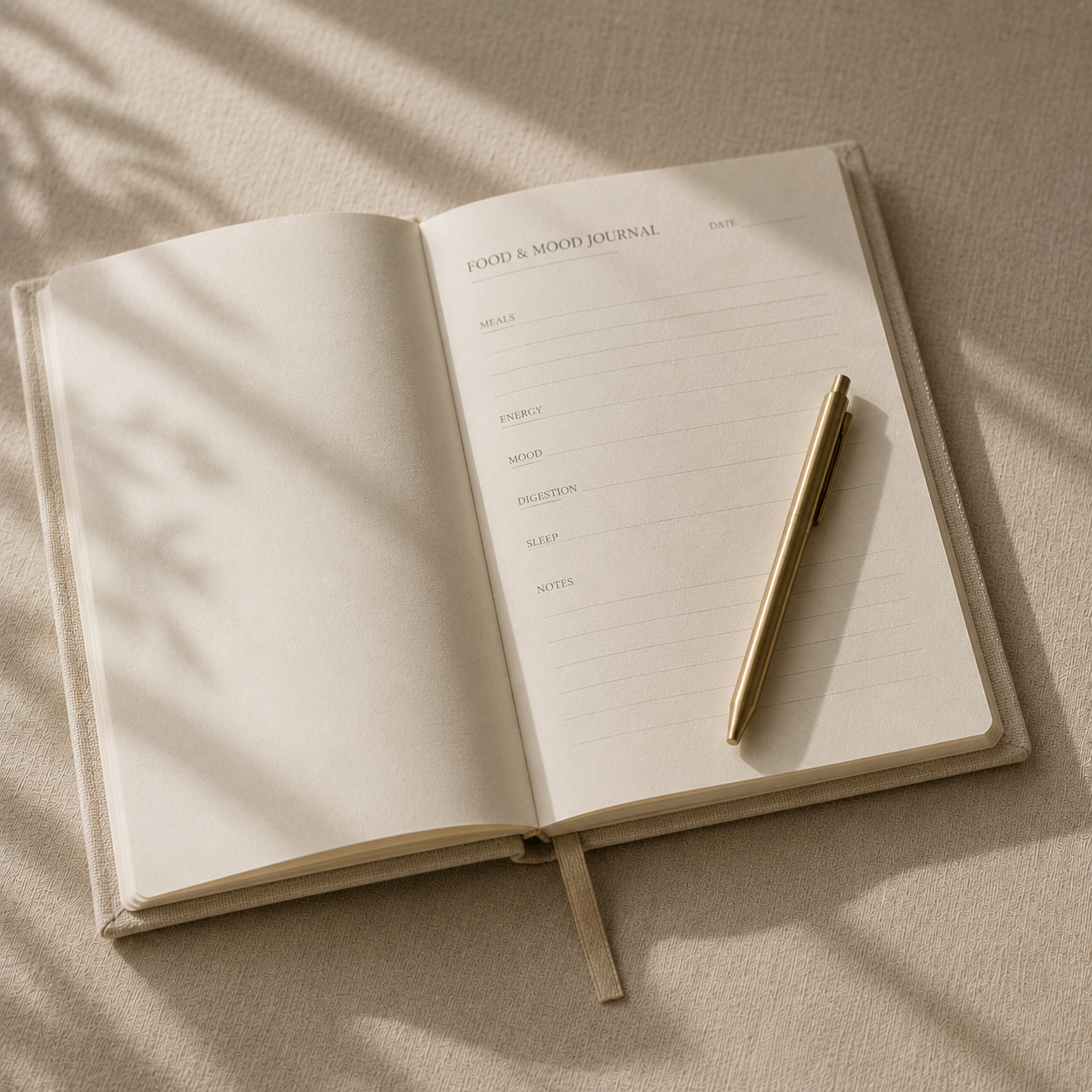 Food and Mood Journal for personalized nutrition coaching