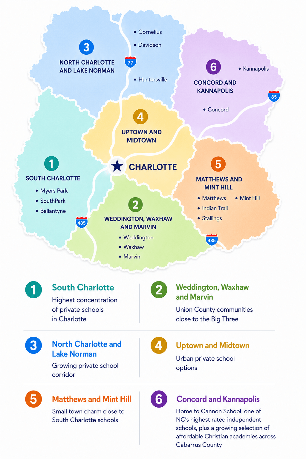 Charlotte School Guide Schools Map
