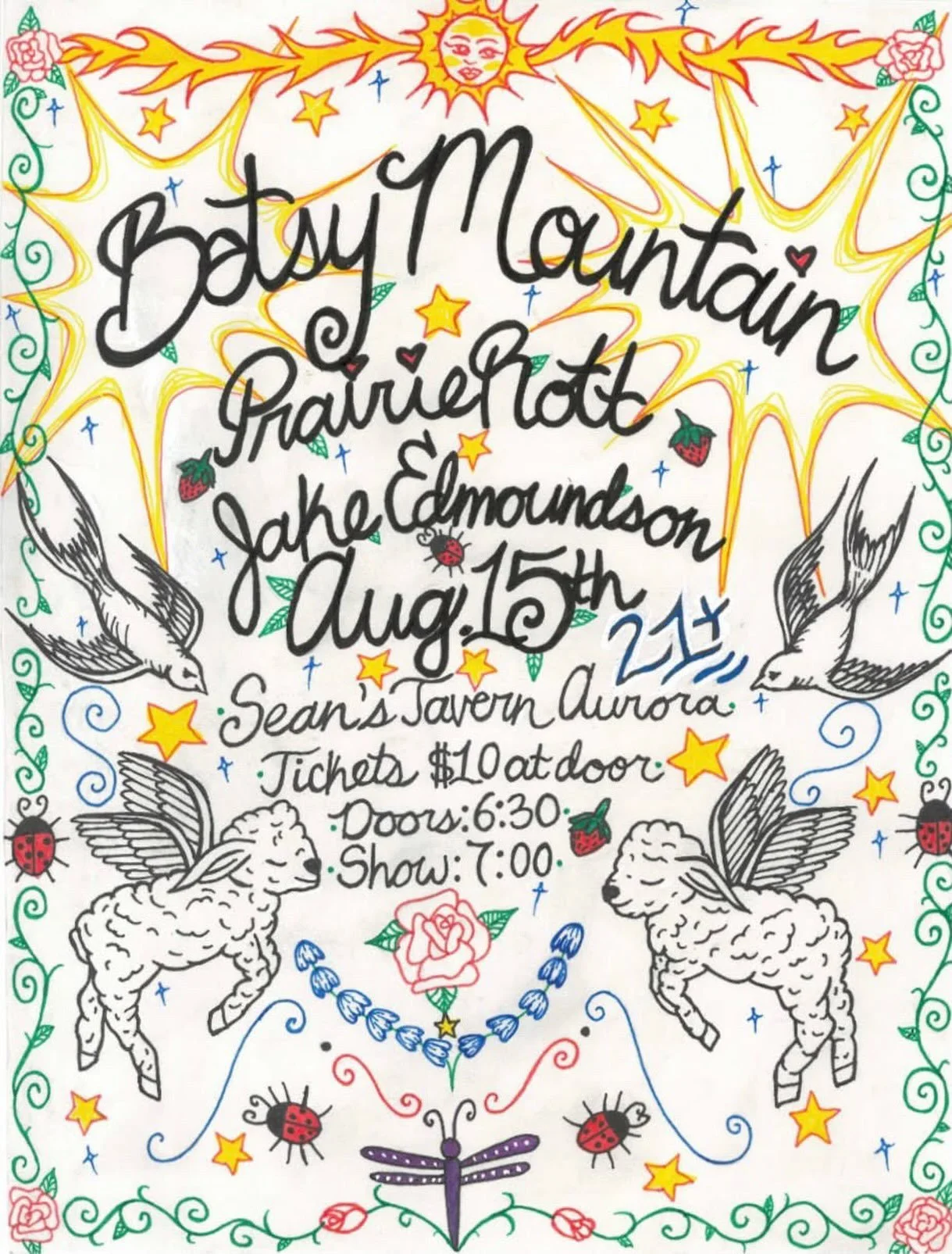 Come see Betsy Mountain in Aurora on 8/15
Alt Americana in full bloom

With @prairierott 
Poster by @lightme_onfire ✨✨✨

#localmusic #livemusic #americana #auroraco #countrymusic