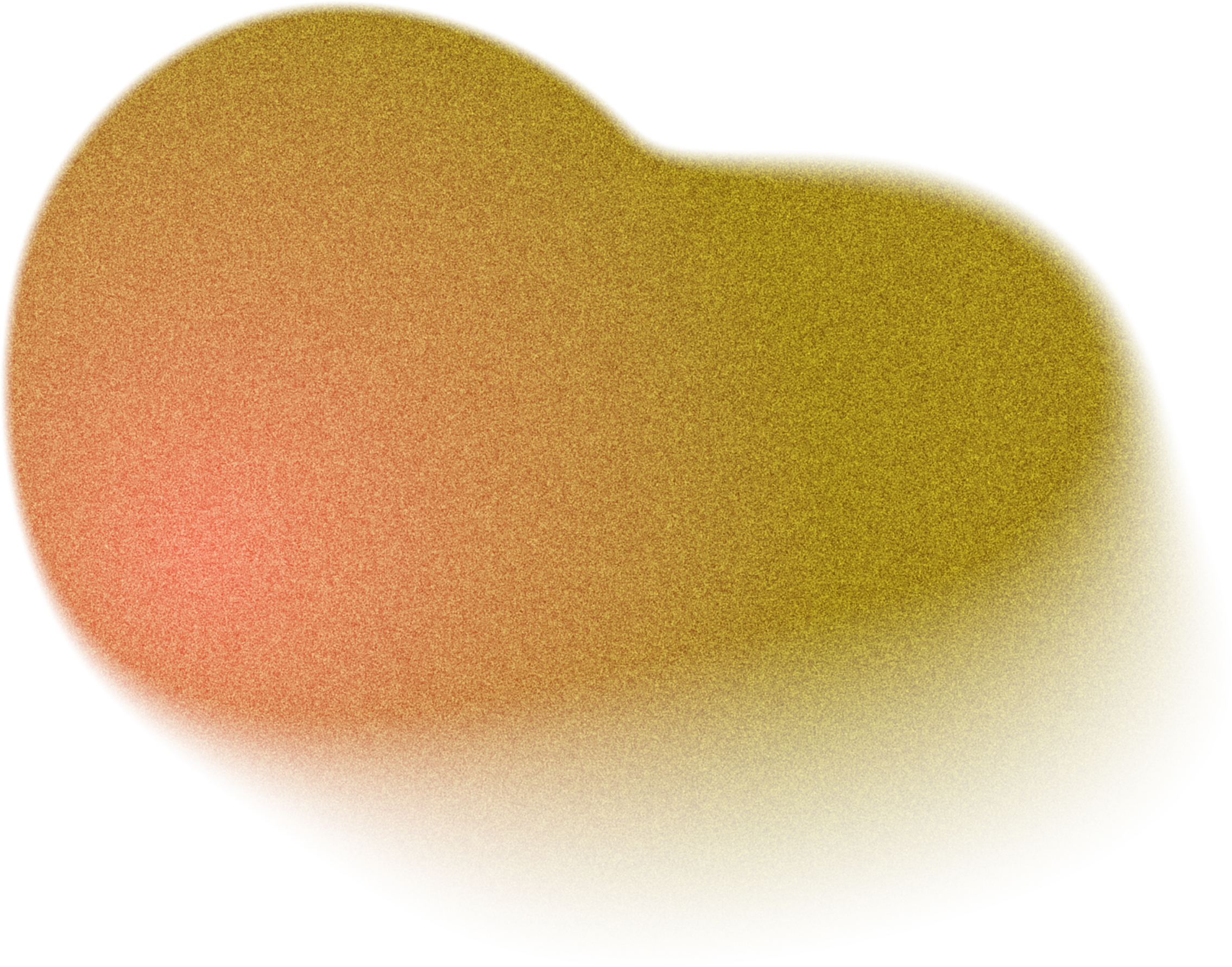 A large circular shape with a gradient coloring from orange at the bottom to yellow-green at the top, featuring a textured surface.