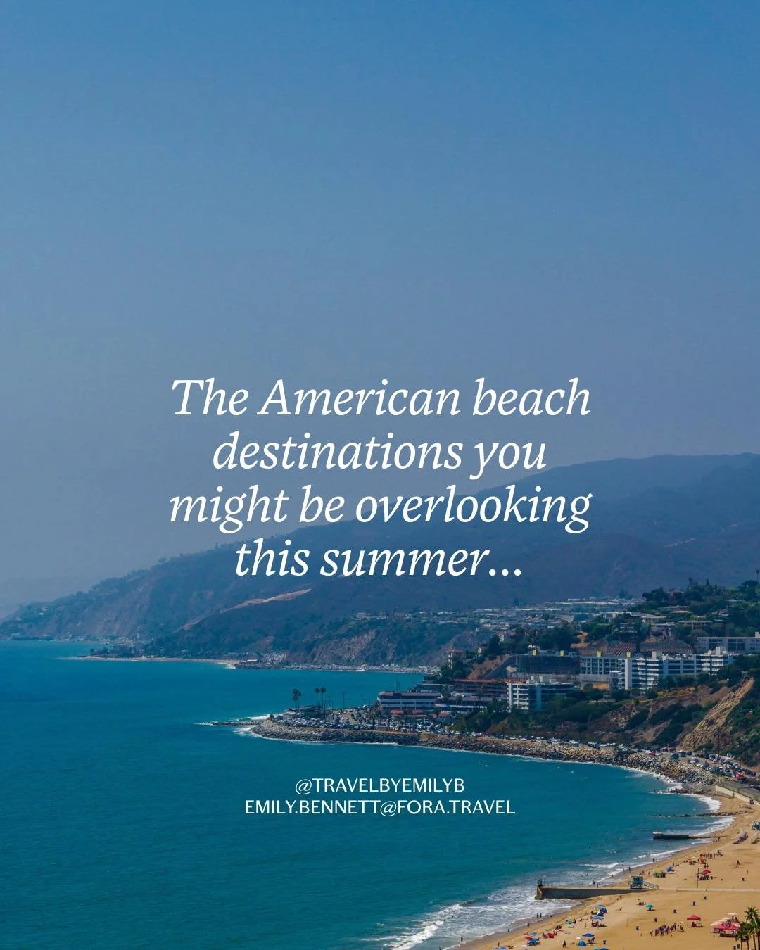 Not every great beach vacation requires a flight to the Mediterranean.

Whether you&rsquo;re looking for New England, charm, laid-back, southern coastlines, or dramatic West Coast scenery, these are a few American beach, destinations worth considerin