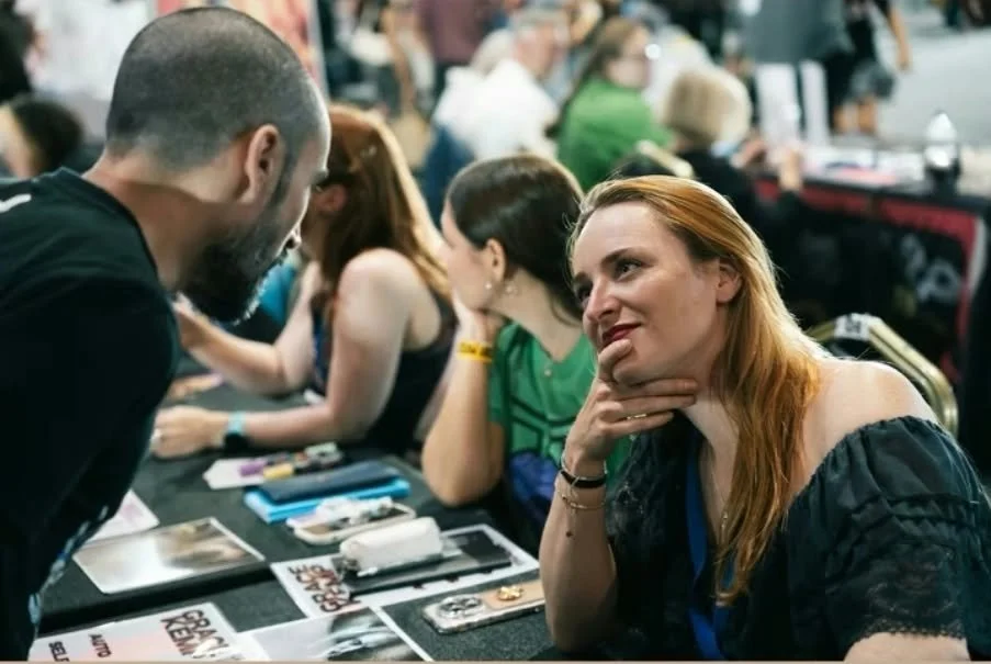 Grace Kemp meeting fans at Malta Comic Con
