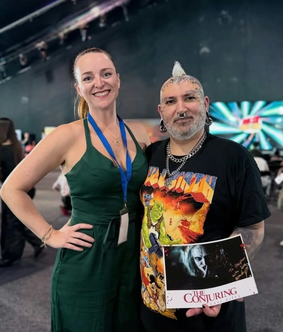 Grace Kemp meeting fans at Malta Comic Con