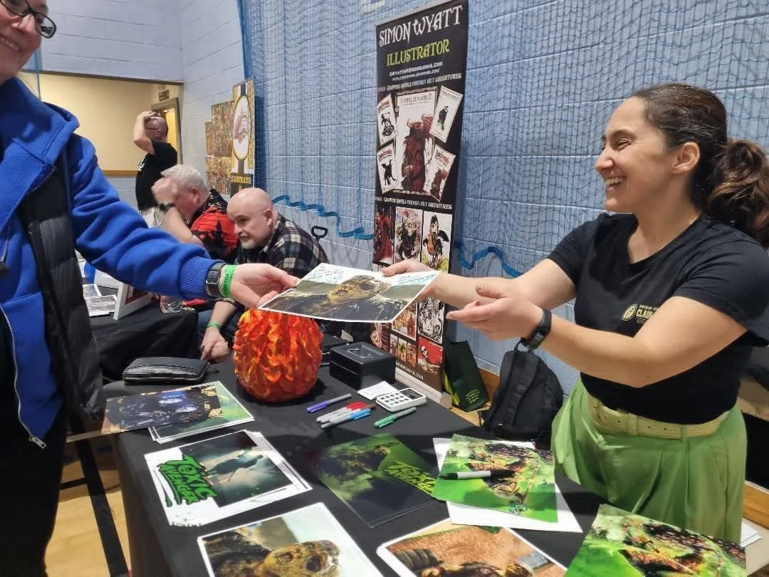 Luisa Guerreiro meeting fans at Cymru Horror Con in Cardiff