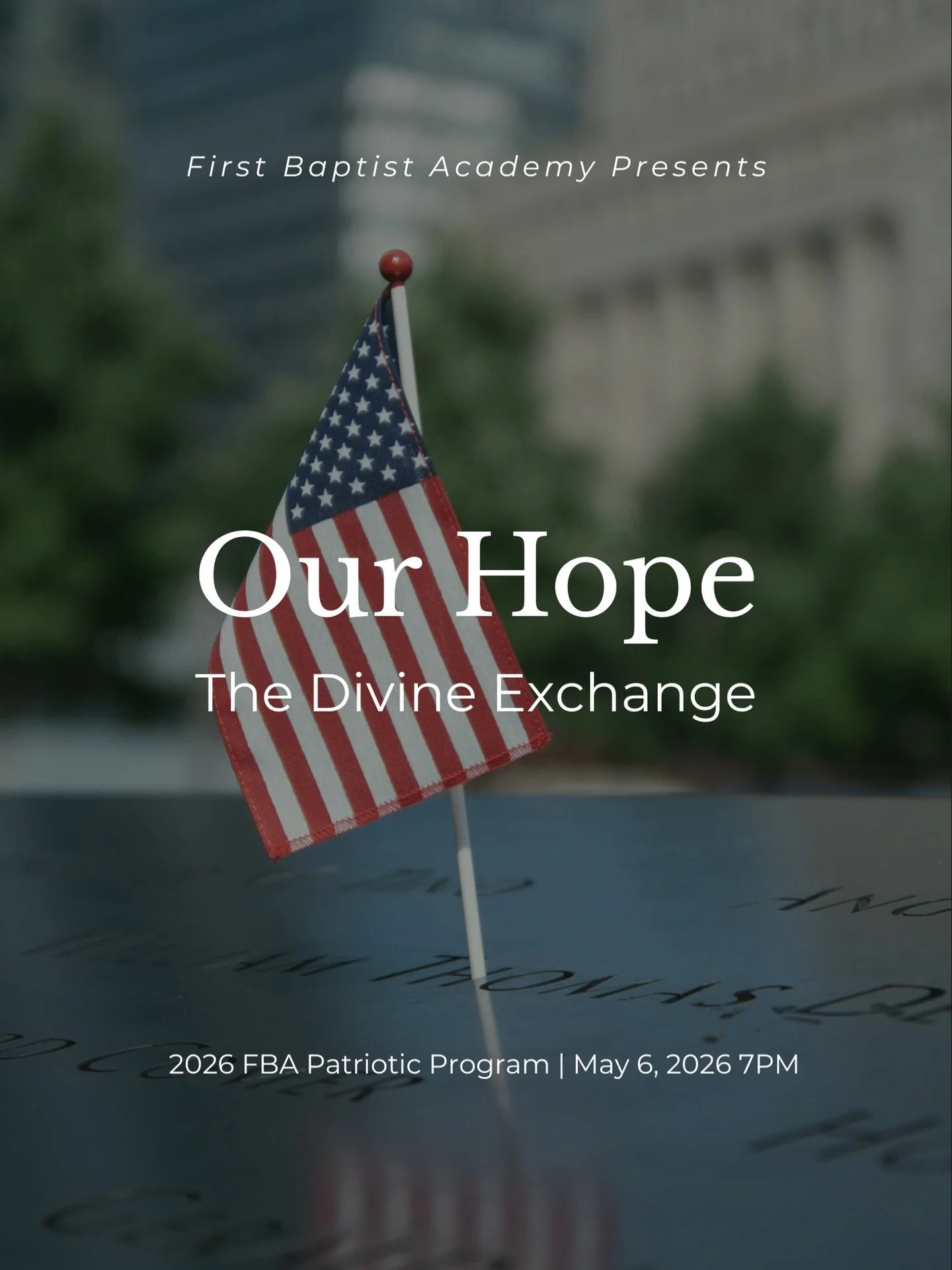 Join us tonight for our Patriotic Program starting at 7pm 🇺🇸