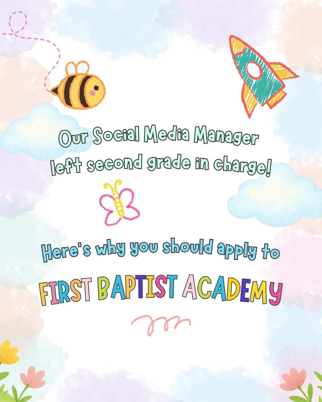 Our social media manager is out of the office&hellip; so Second Grade took over! 📝✨

Here&rsquo;s what they had to say about why YOU should apply to First Baptist Academy: