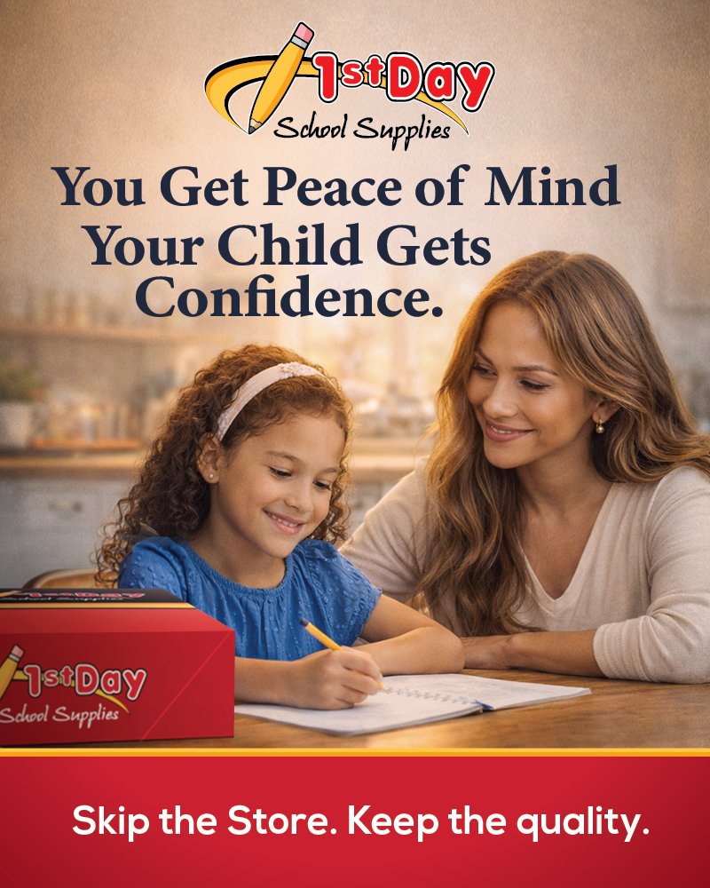 As we get closer to the ordering deadline, we want to remind families that the 1st Day School Supplies store will be closing soon. Ordering now ensures your child has the exact supplies requested. Delivered in one box and ready for the first day. 👉 