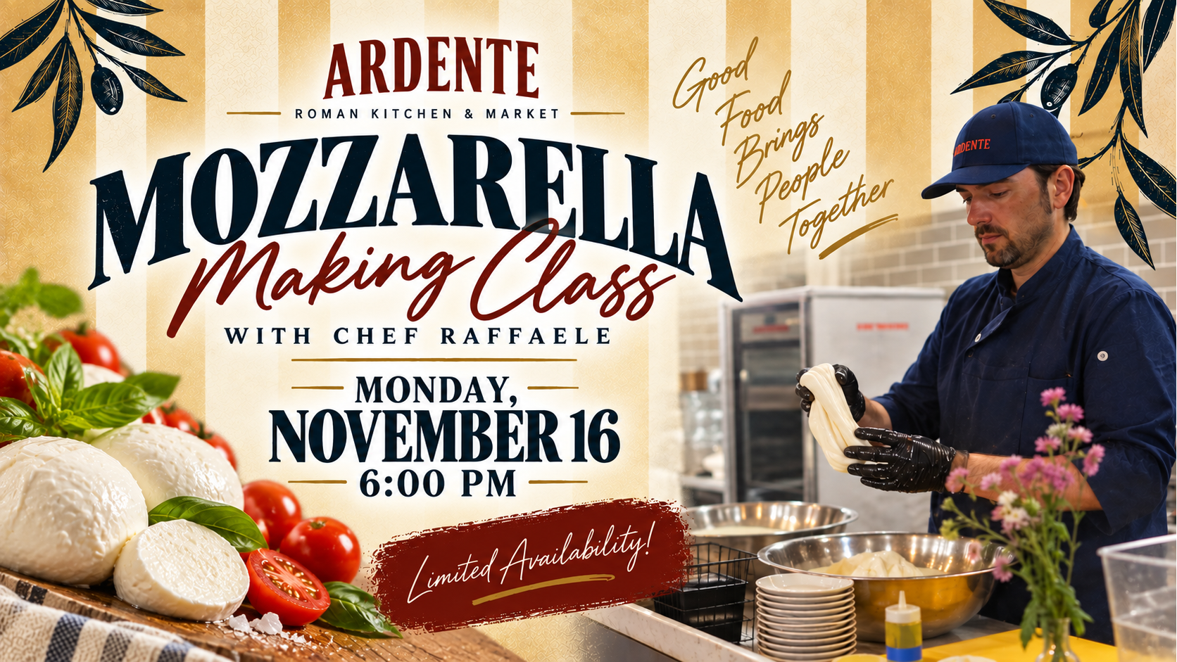 Mozzarella Making Class: "Fatto a Mano" with Chef Raffaele