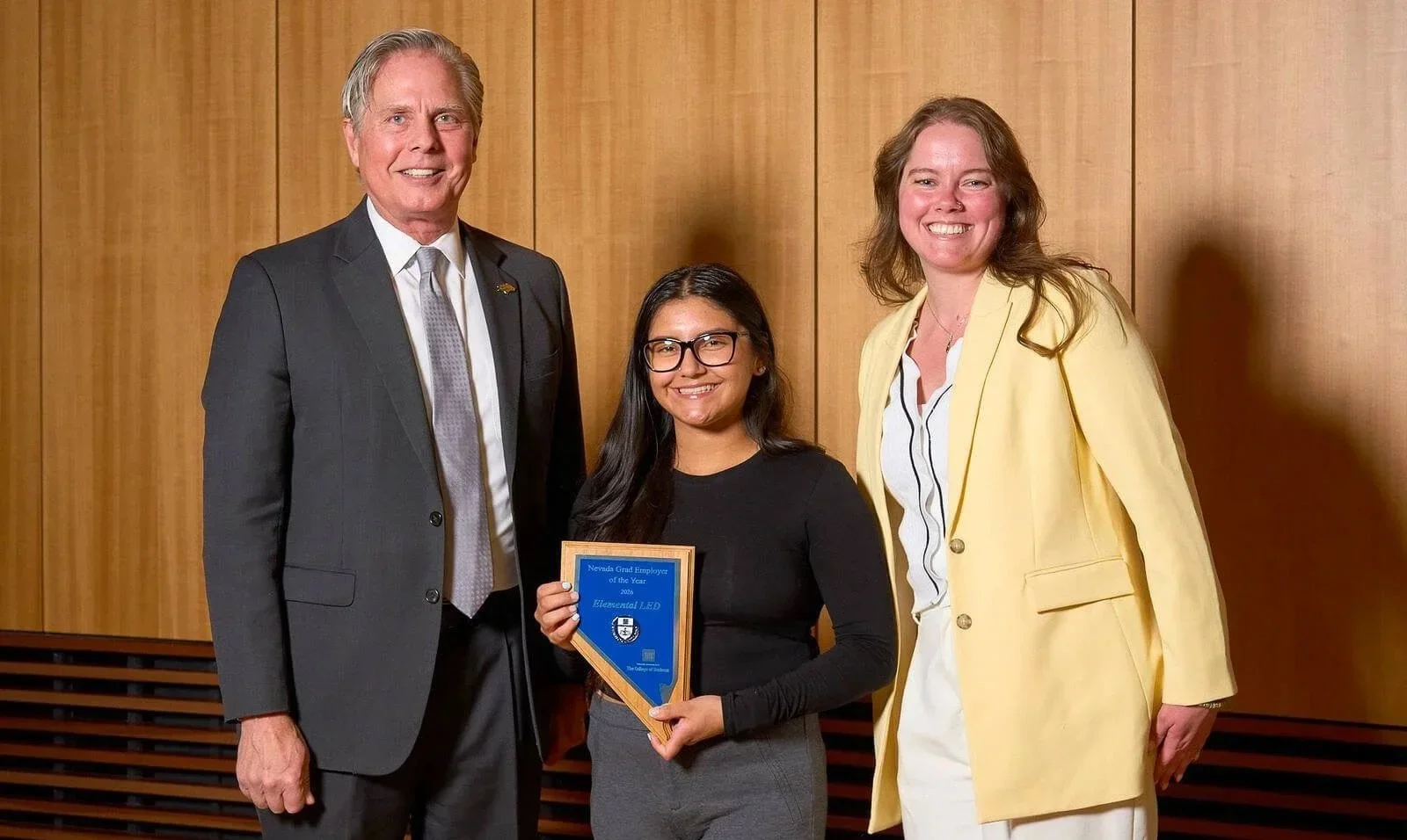 University of Nevada, Reno Honors Elemental LED with "Nevada Grad Employer of the Year" Award