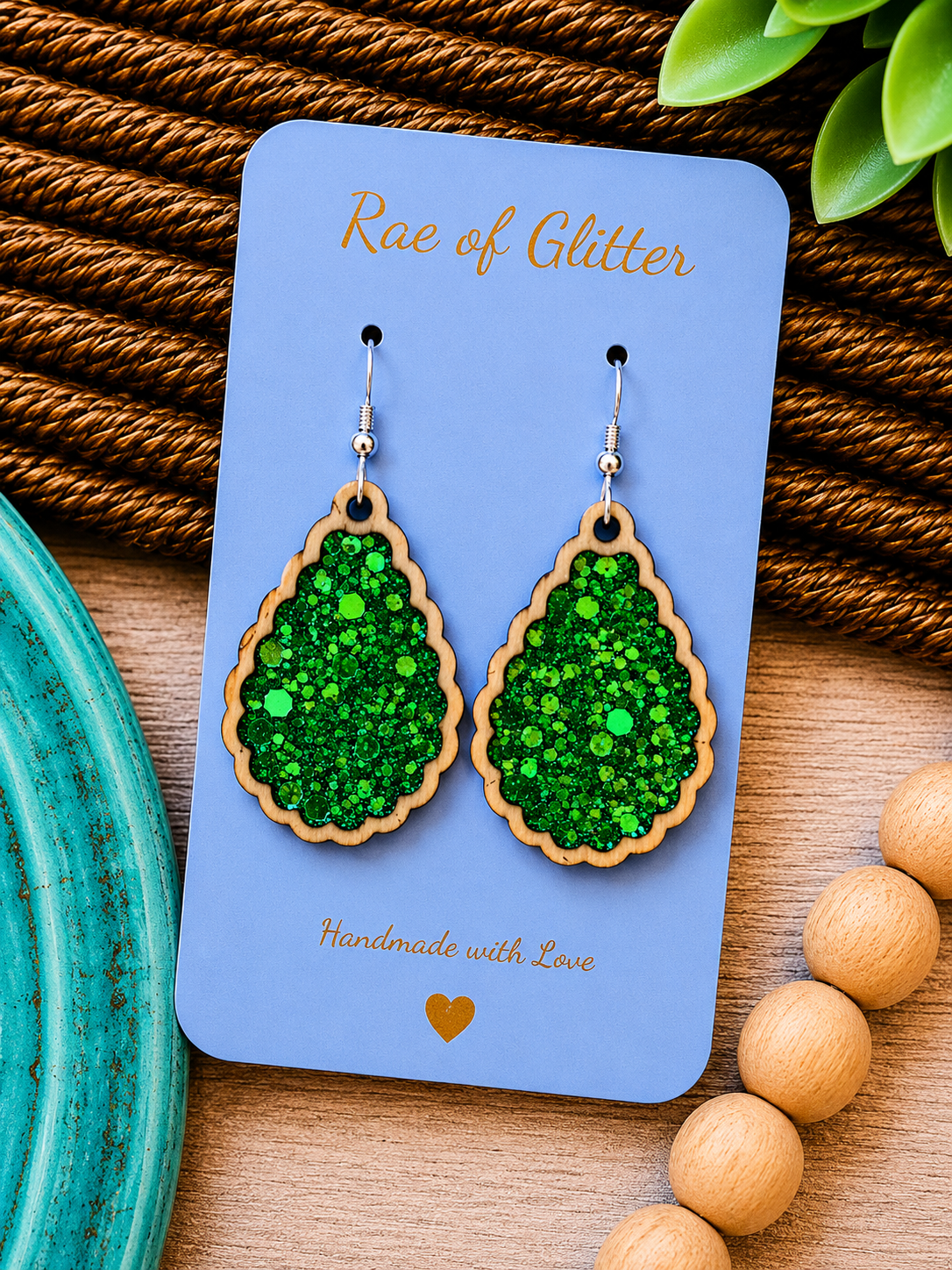 Emerald Dazzle Teardrop Earrings