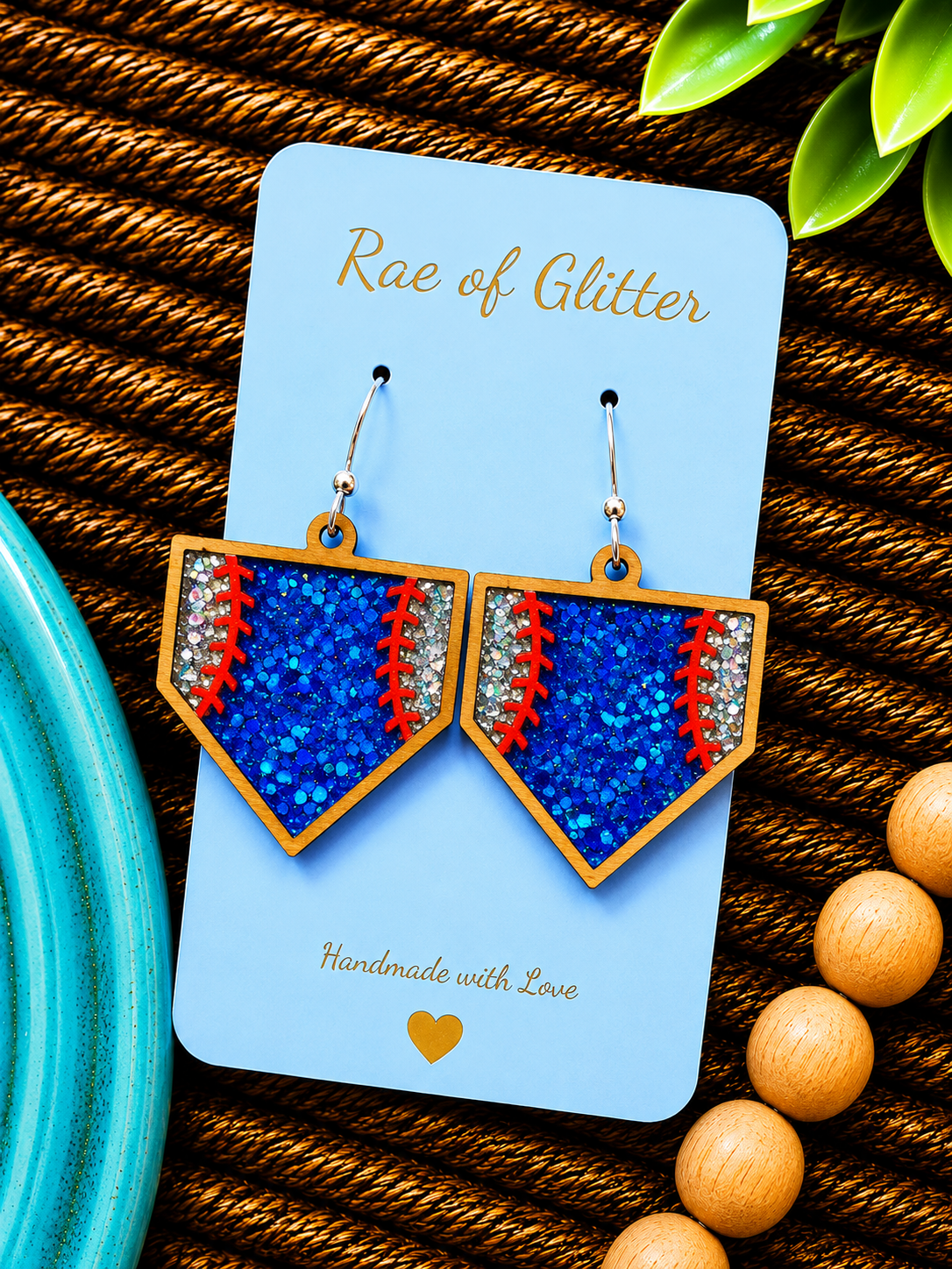 Baseball Diamond Sparkle Earrings