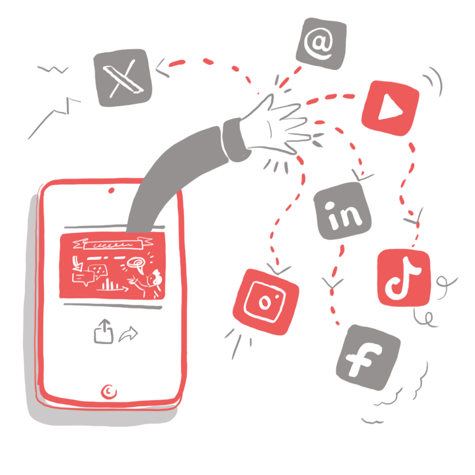 icon share visual summary to social media