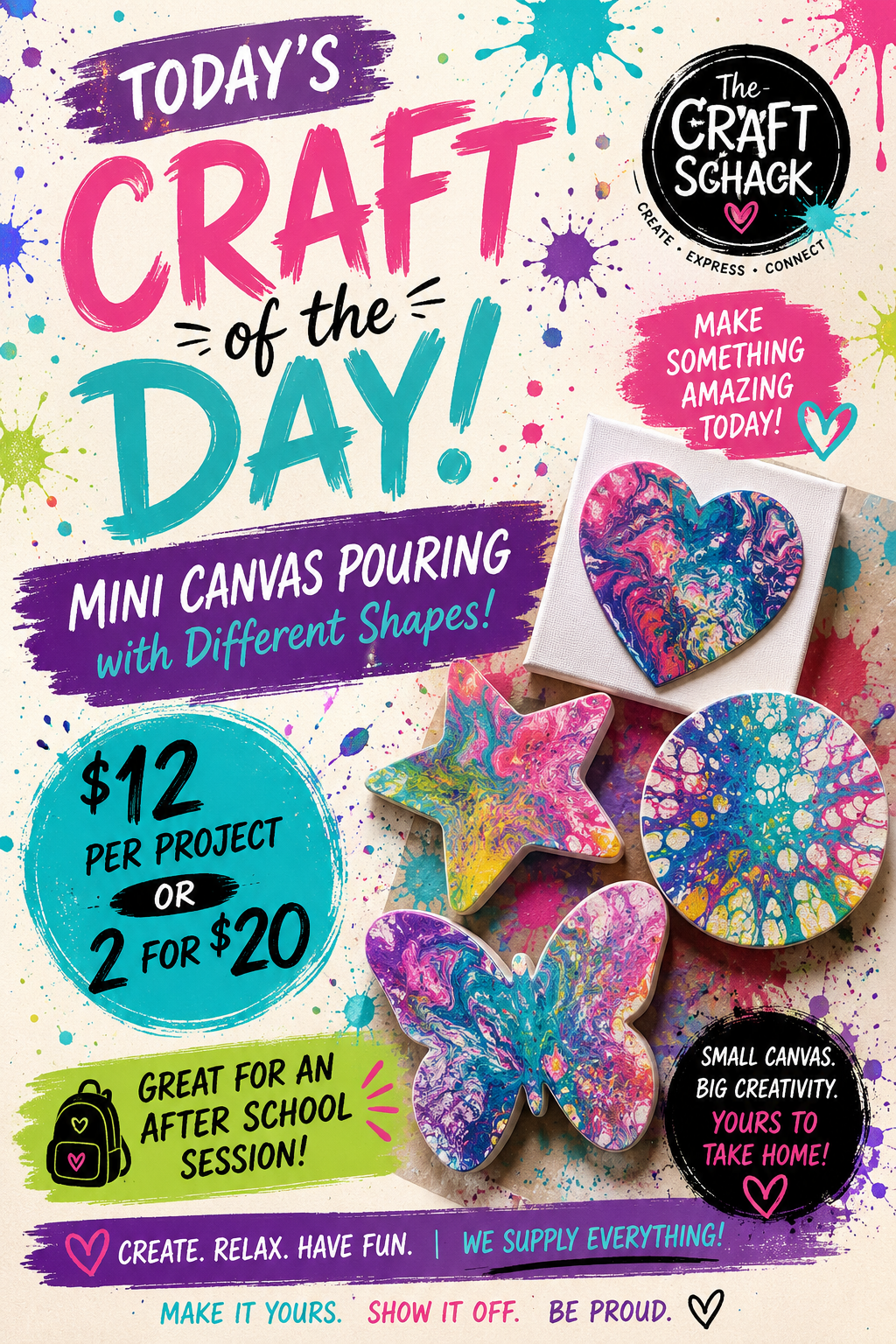 Mini Canvas Pouring