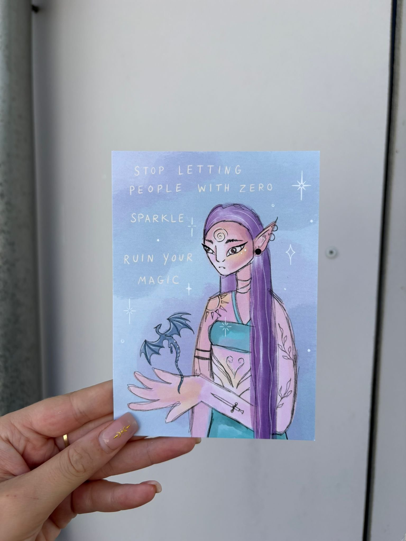 protect your sparkle postkarte