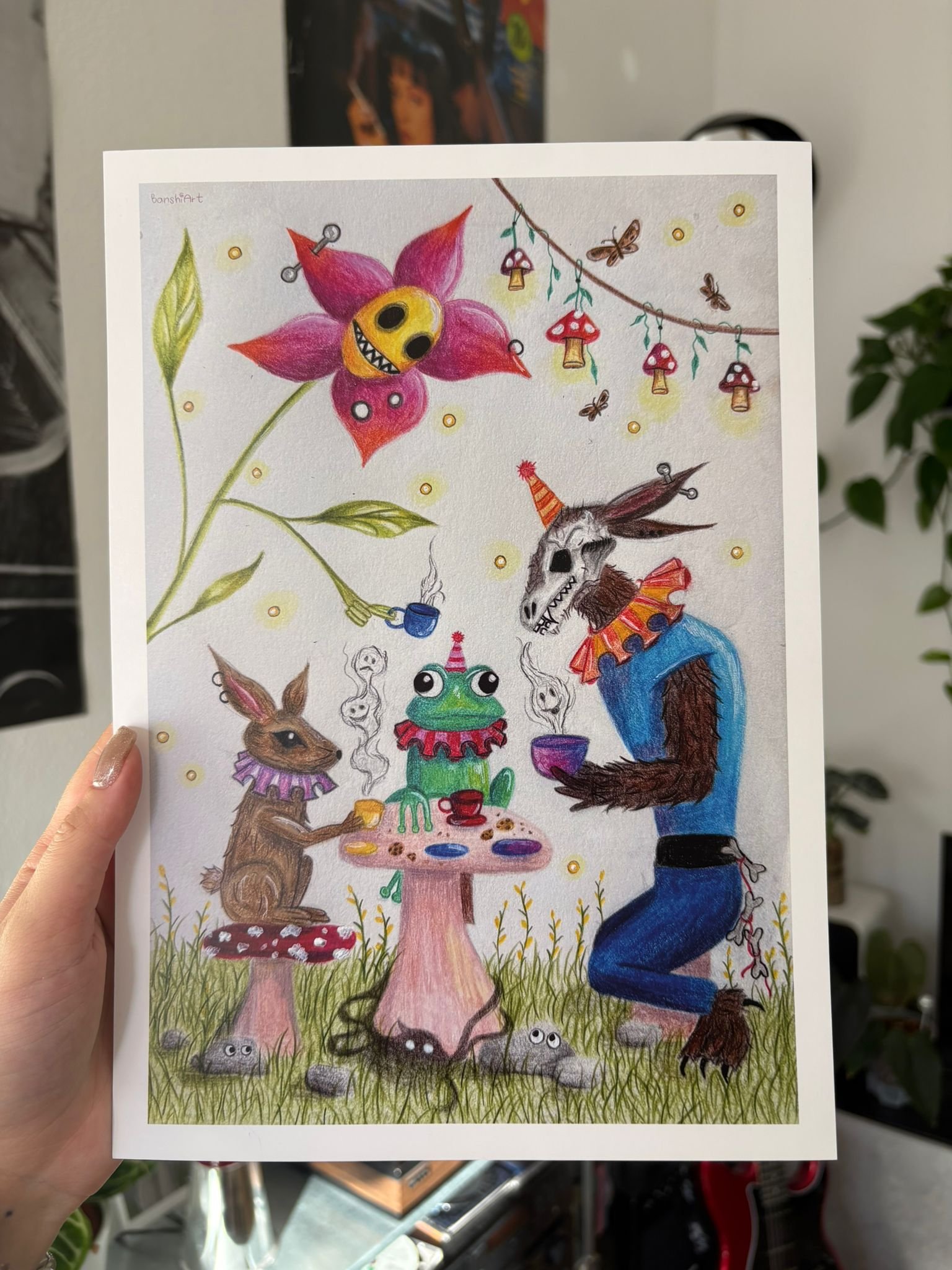 Froggys Geburtstags Teeparty print