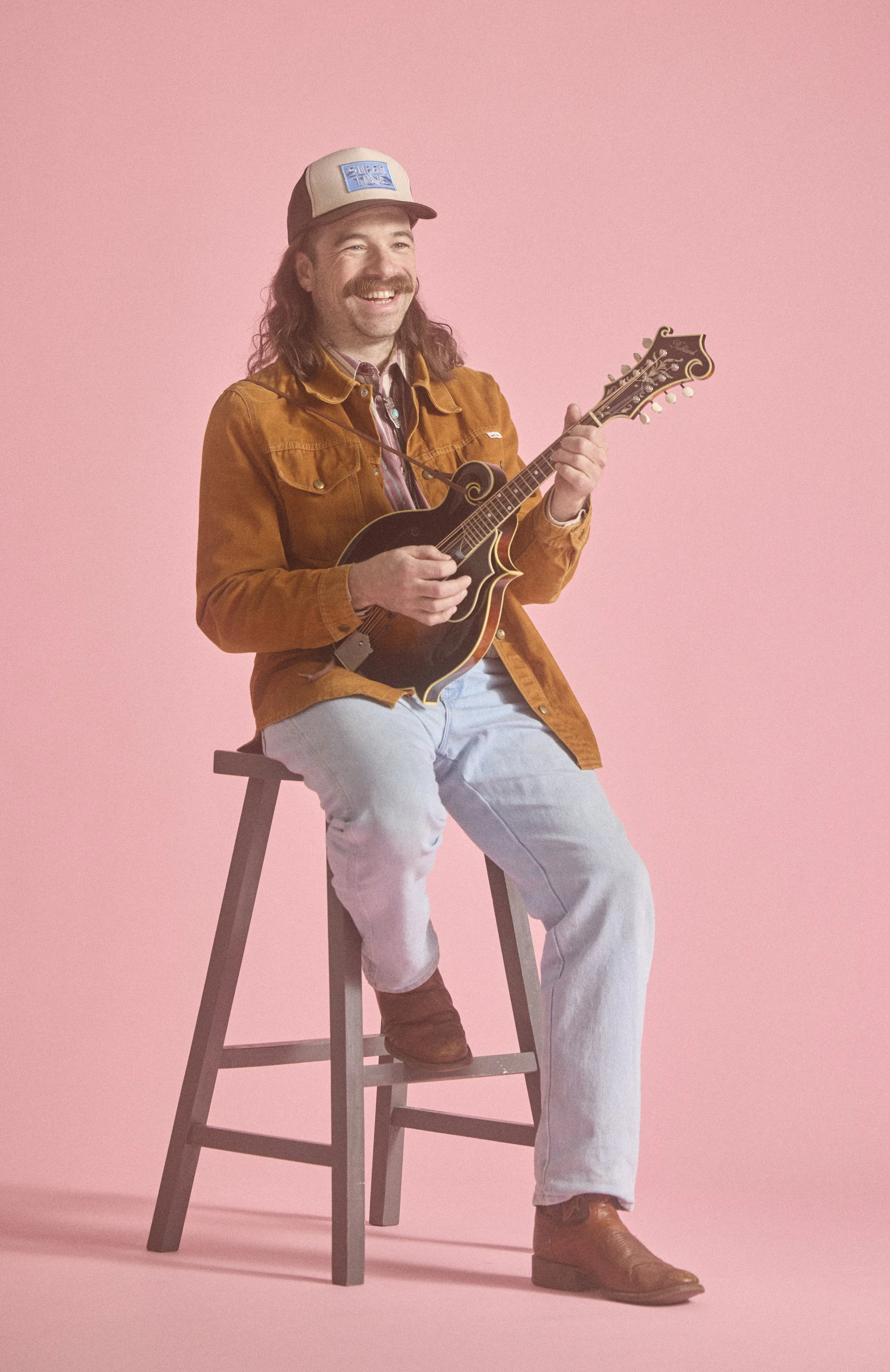 The Talking Hearts bandmate Zach Meyer playing the mandolin