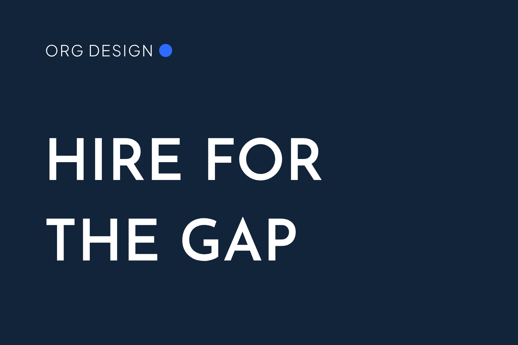 Strategy, operating, execution: most companies hire for the wrong one
