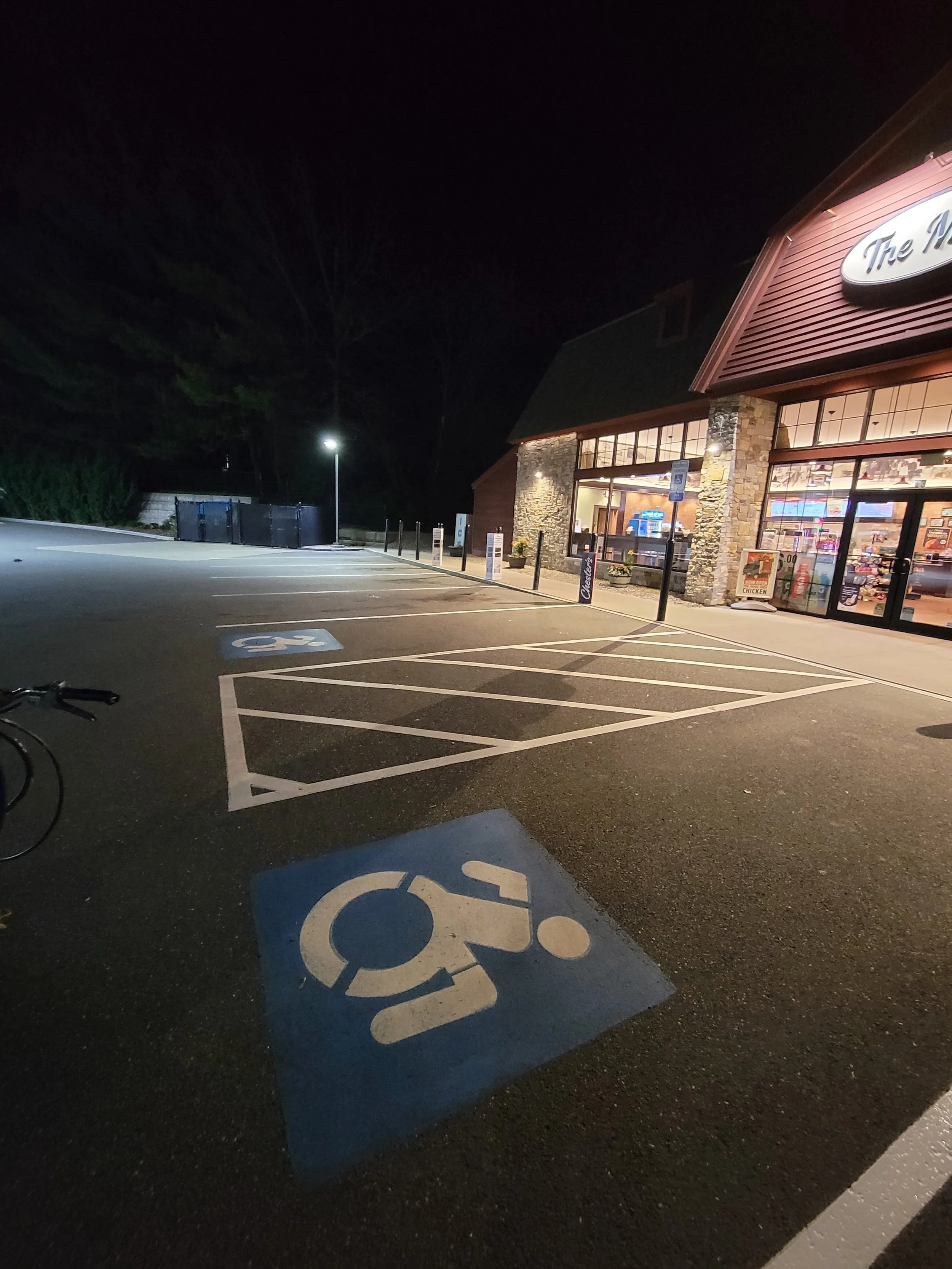newly striped parking lot to show our experience with parking lot line striping
