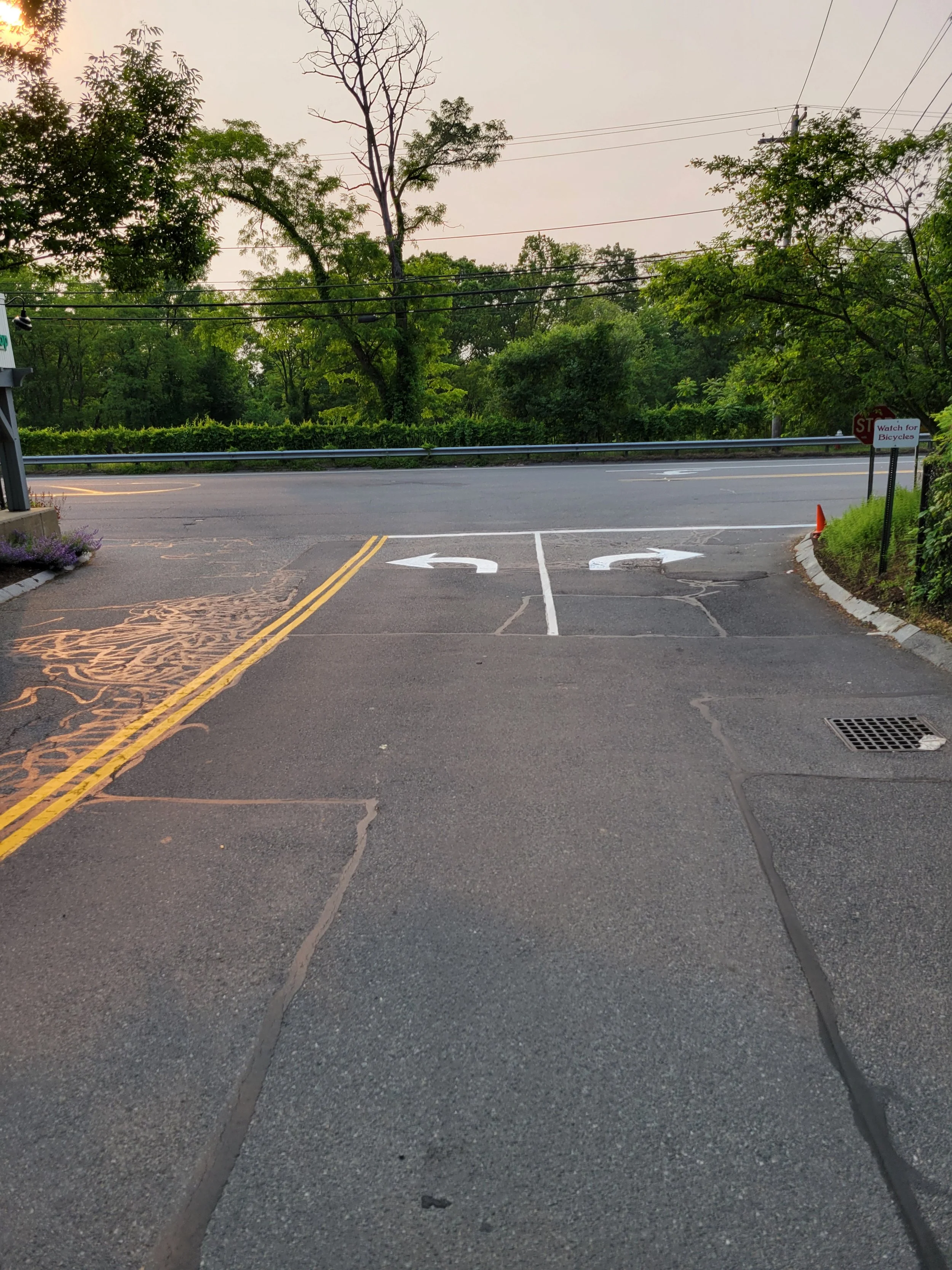 new lines painted for grocery store parking lot