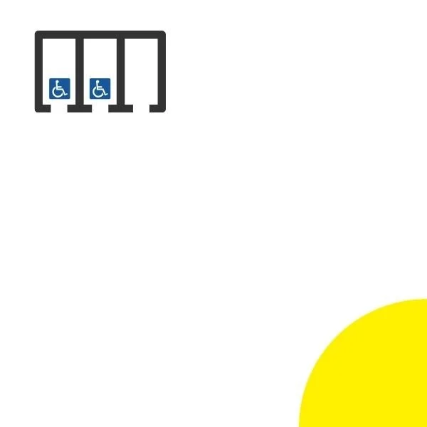 ADA spaces in parking facilities icon