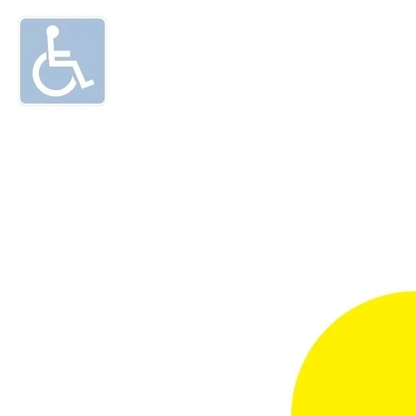 Faded handicap parking sign