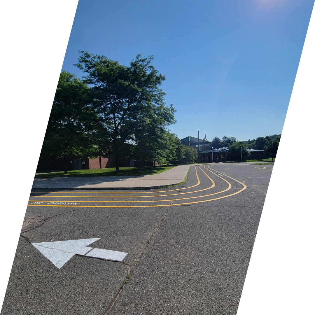 Visitor parking and vehicle route at commercial facilities