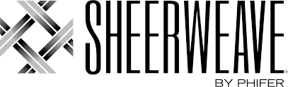 Sherweave by Phifer logo in black text with a woven pattern symbol
