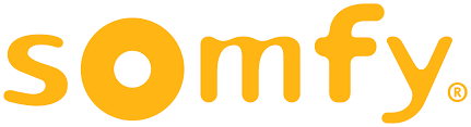 Somfy logo in orange text on a white background.