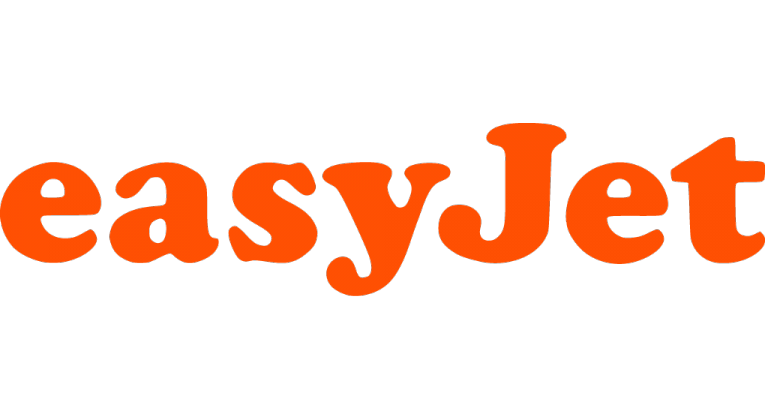 EasyJet logo in orange and black text.