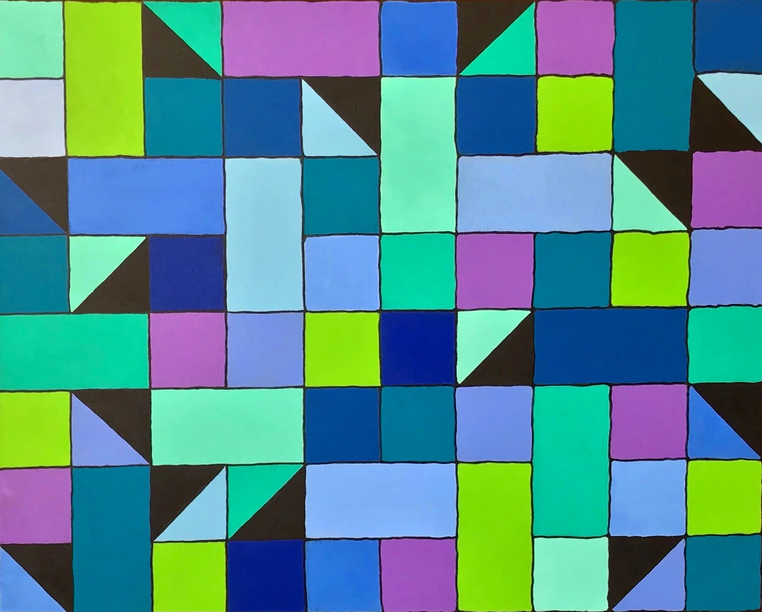 PUB WINDOW - Acrylic on stretched canvas, 24"h x 30"w x 1.5"d (can be hanged horizontal or vertical)