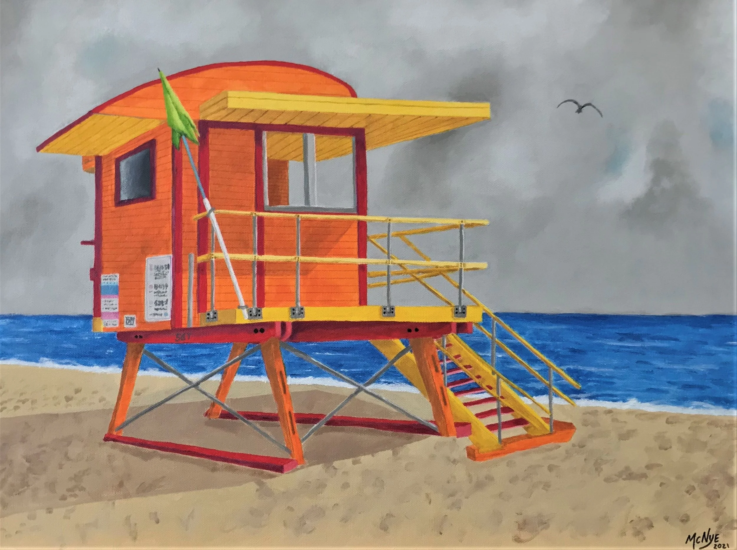 LIFE SAVERS - Acrylic on stretch canvas, 24"w x 18"h x 1.5"d