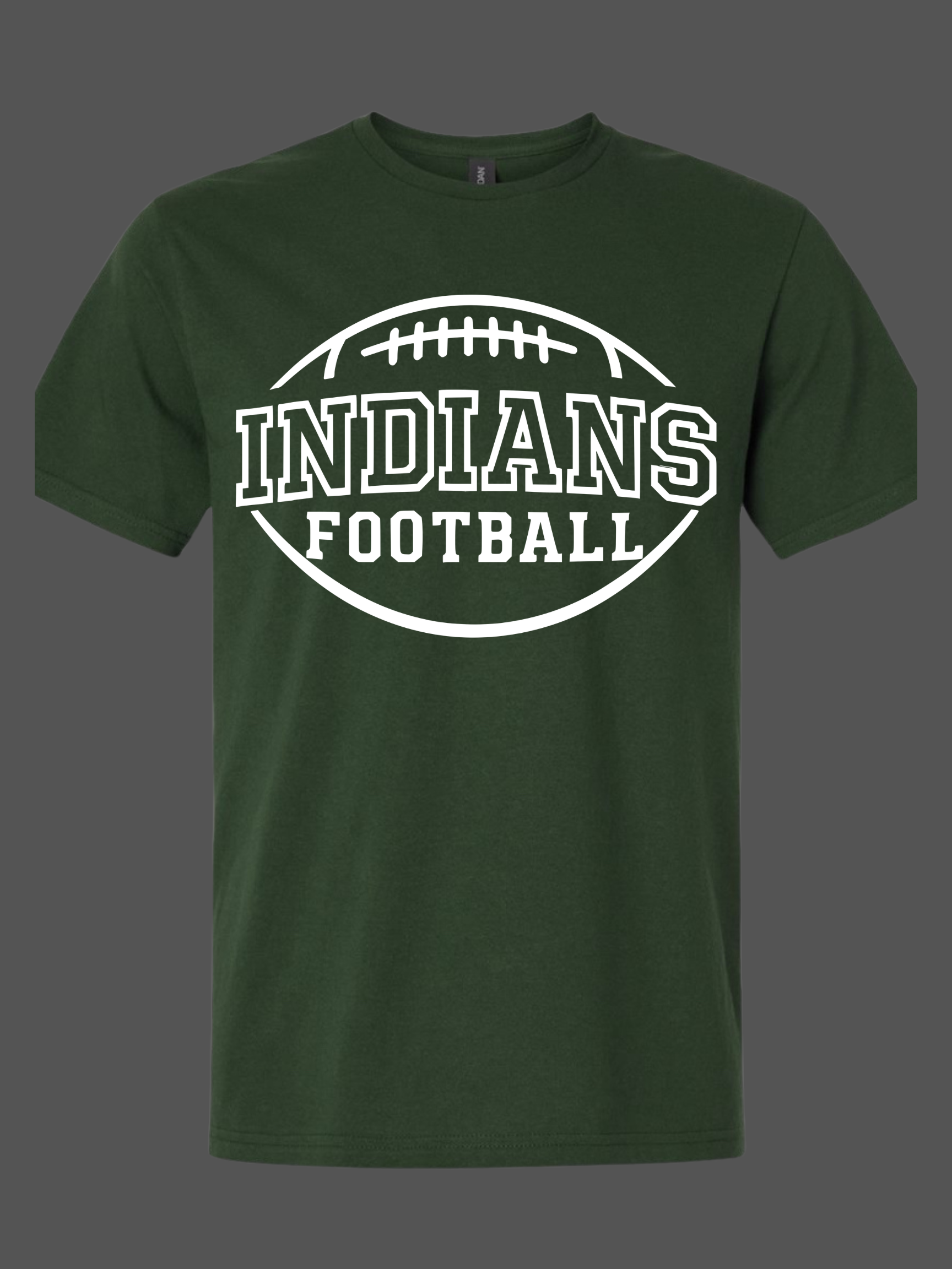 Indians Football T-shirt or Hoodie - Forest Green