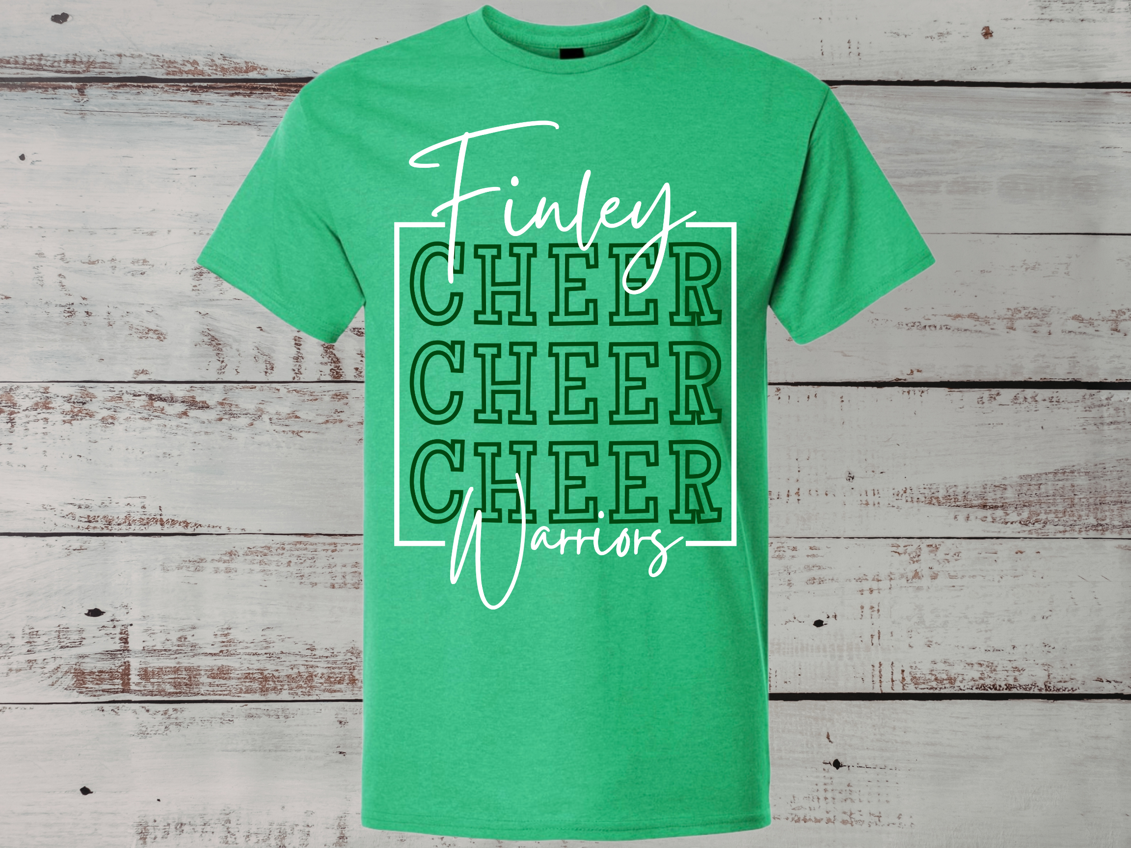 Finley Warriors Cheer Stacked Tee