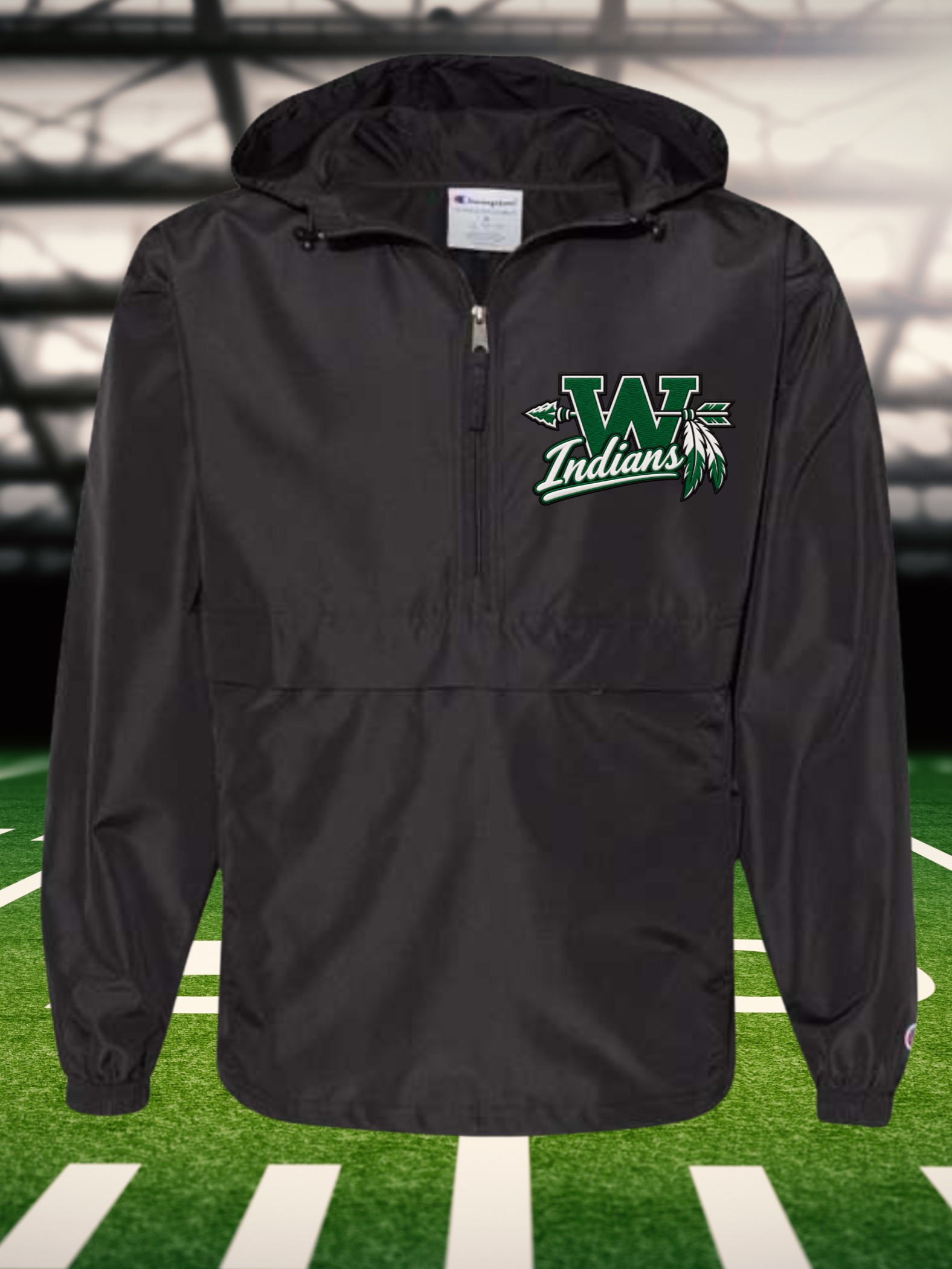Indians Unisex Lightweight Half Zip Pullover Windbreaker