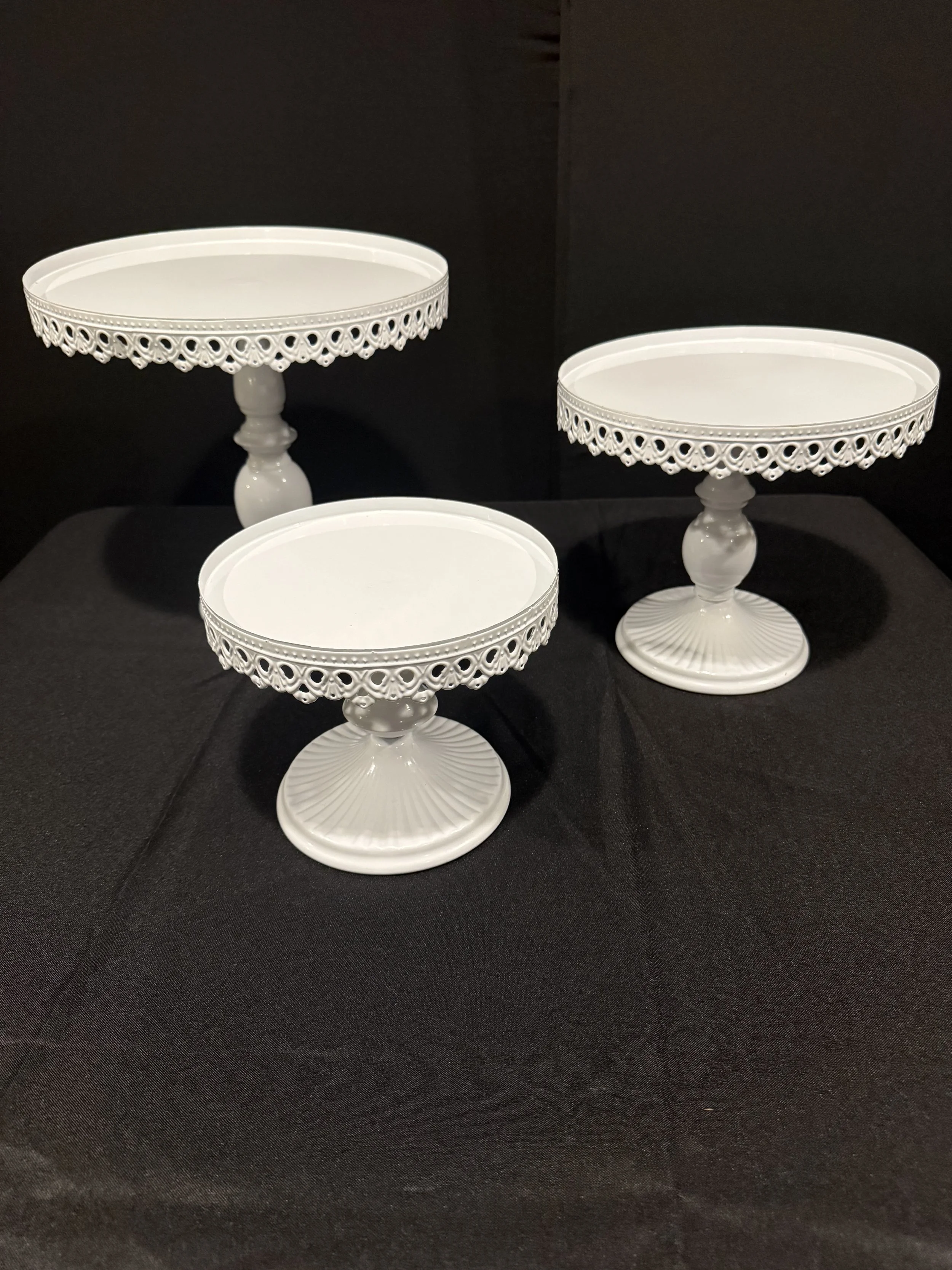 White Dessert Stands