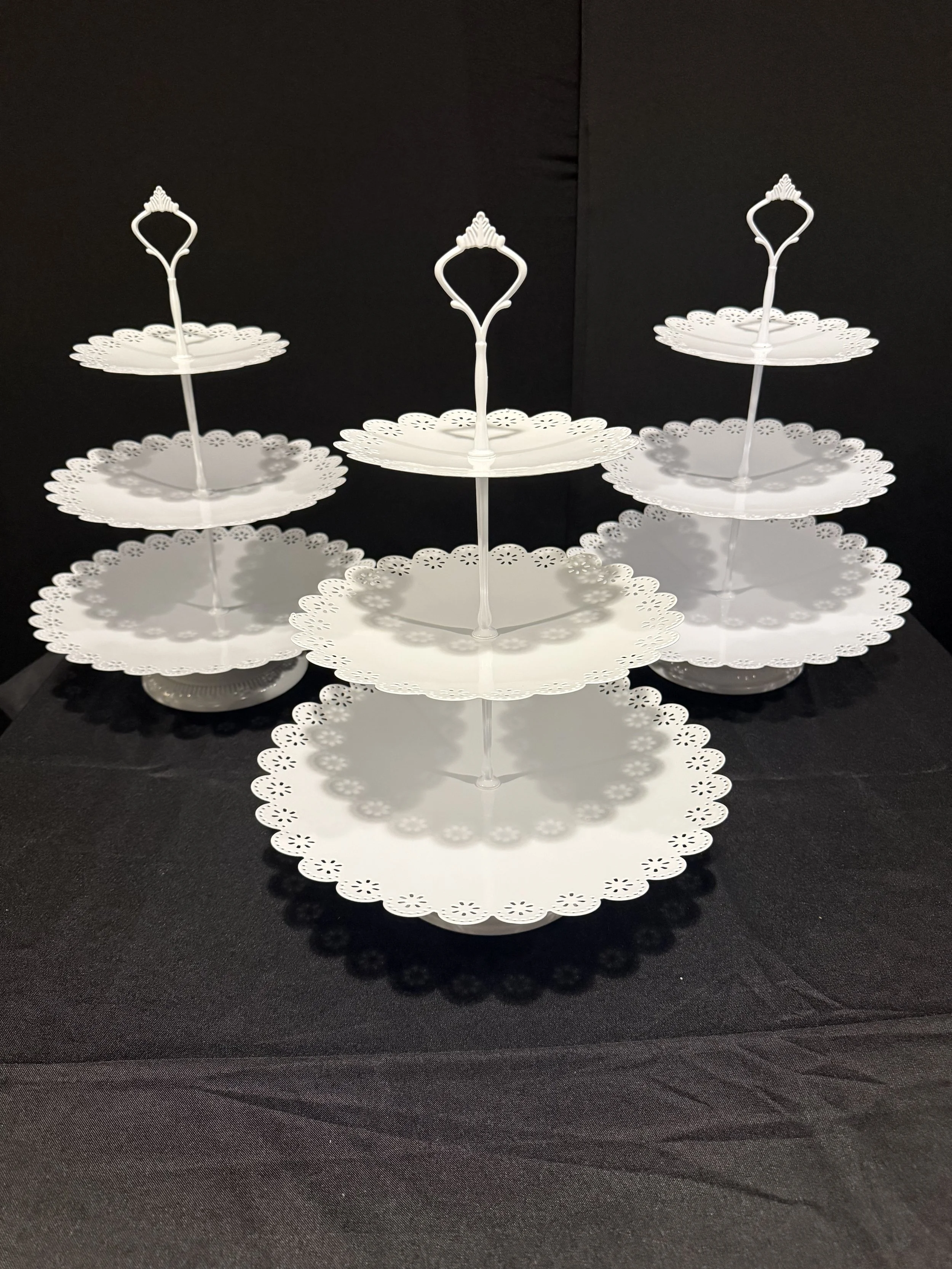 White 3 Tiered Stands