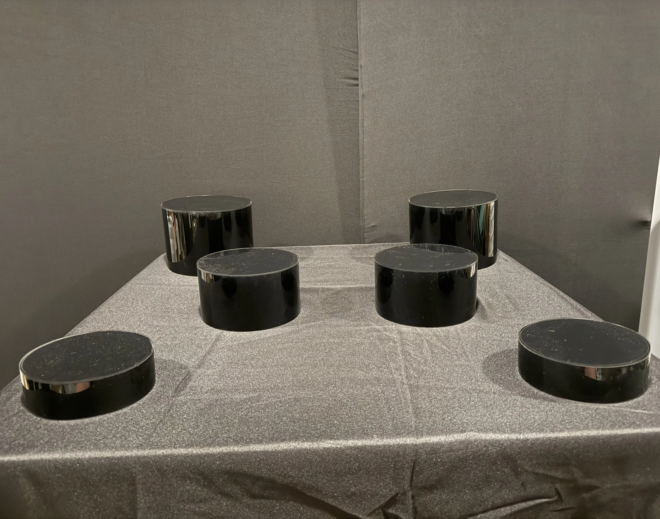 Black Circular Stands