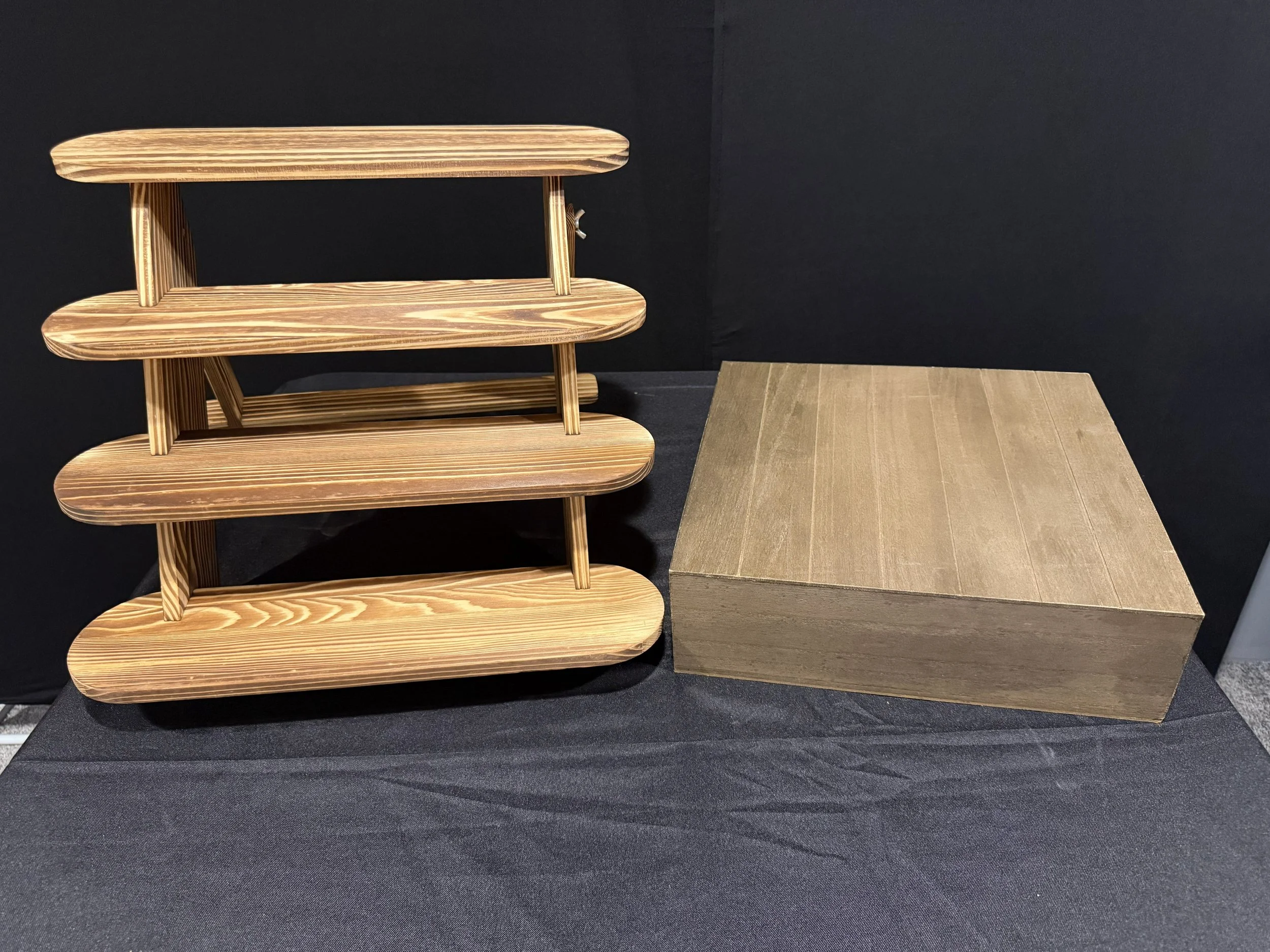 Wooden Dessert/Food Box & Stand