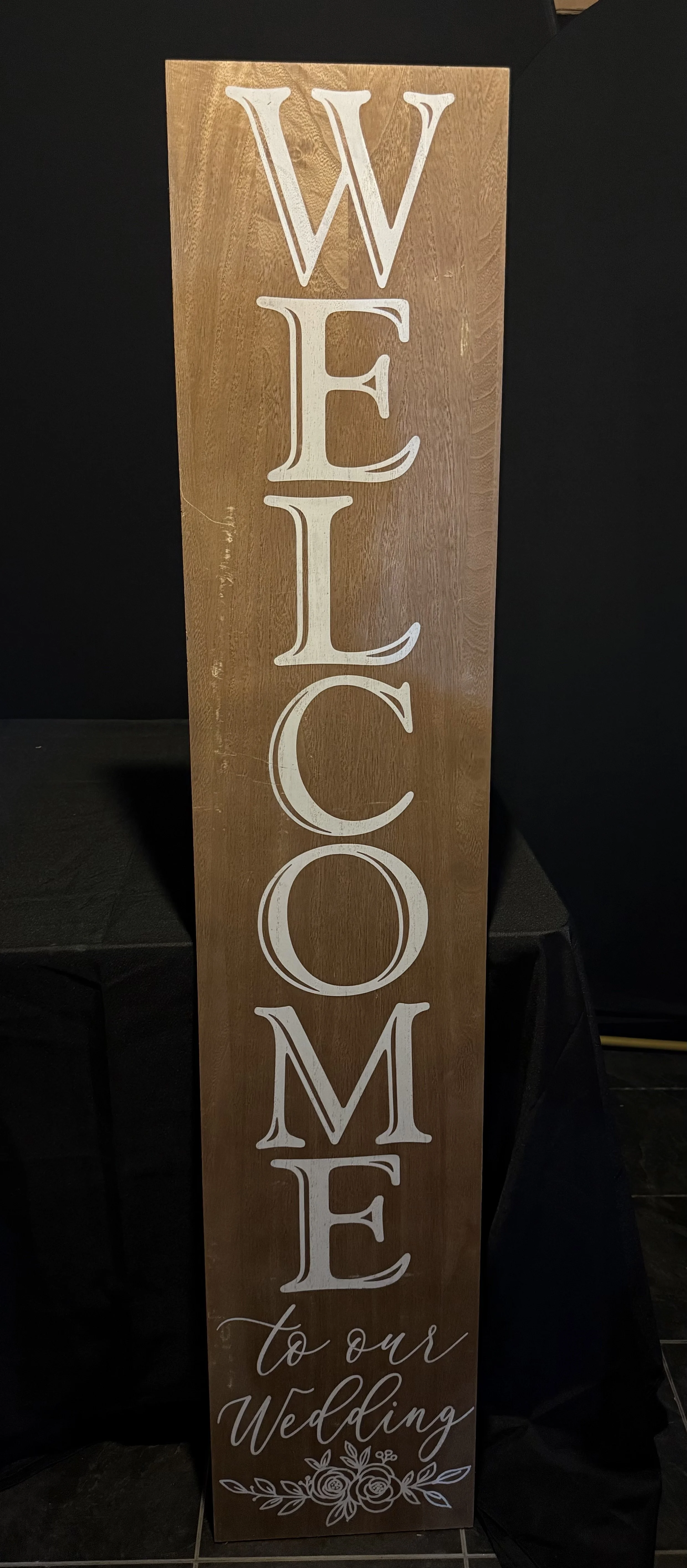 Wood Weclome sign