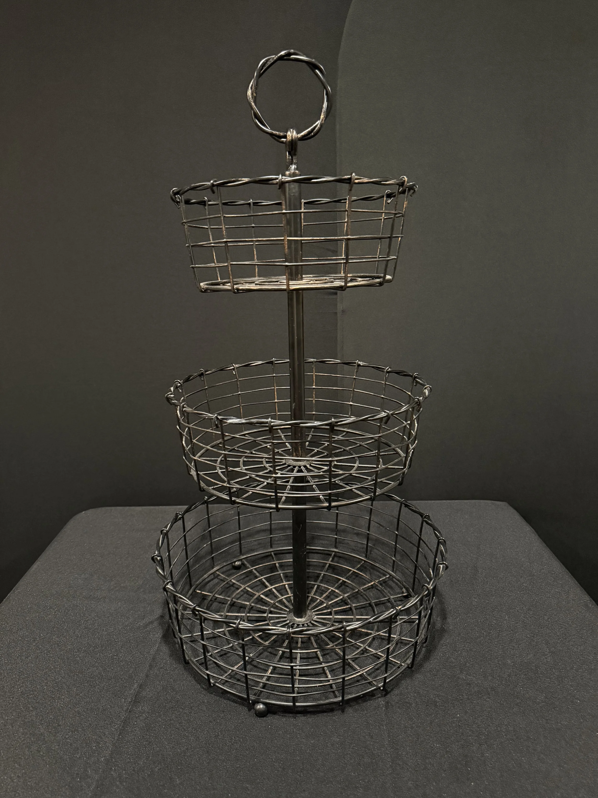 Black Tiered Basket