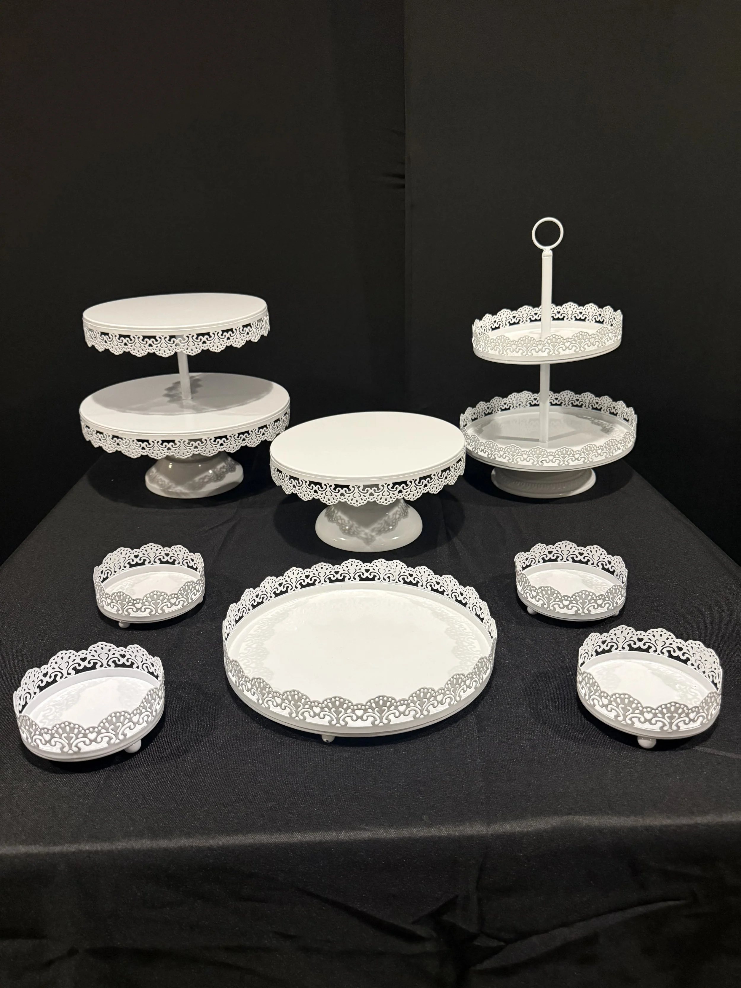Variety of White Dessert Stands