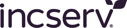 The Incserv logo with purple text on a white background.