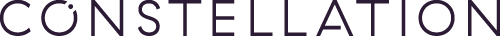 Close-up of text that reads 'CONSTELLATION' with a star icon in the upper right corner.