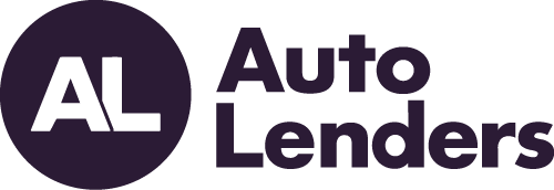 Logo for AL Auto Lenders with purple text and a purple circle containing the letters 'AL'.