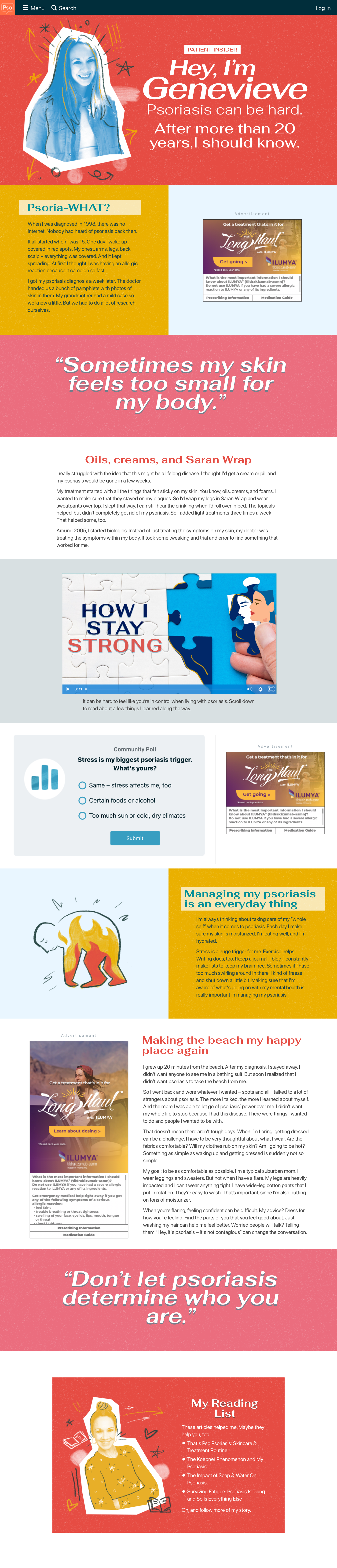 A whole-page screenshot of the Patient Insider editorial product.