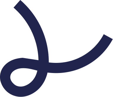 Vibeen dark purple line drawing of a squiggle