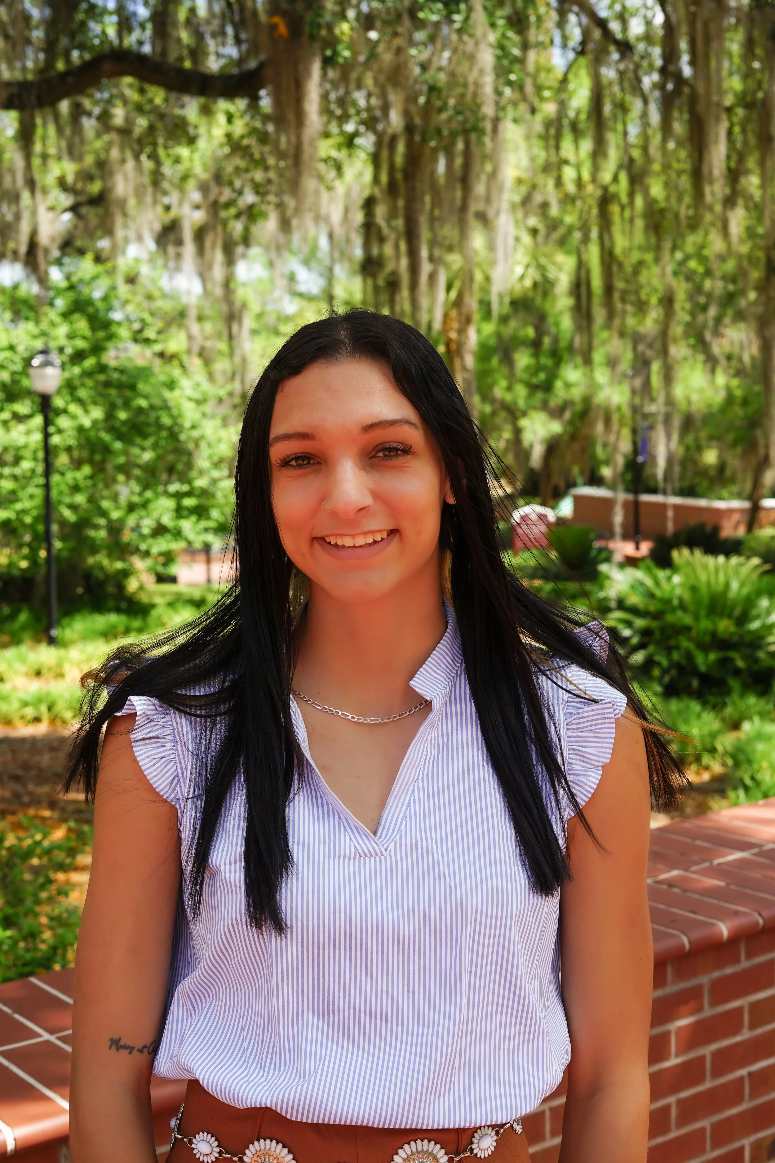 Professional headshot of Kristi Broadnax taken at Florida State University, founder of Kristi B Visuals specializing in social media management, content strategy, and digital marketing.